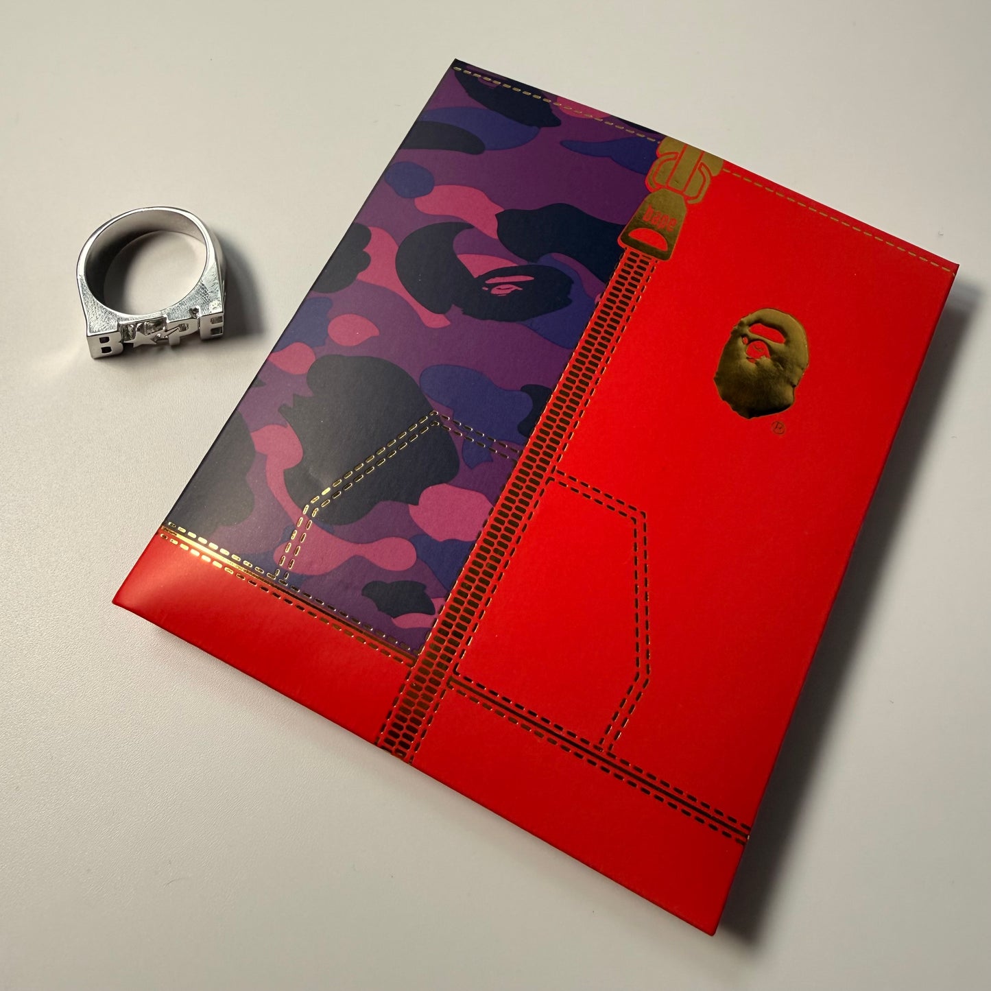 Bape Bapesta Silver Ring