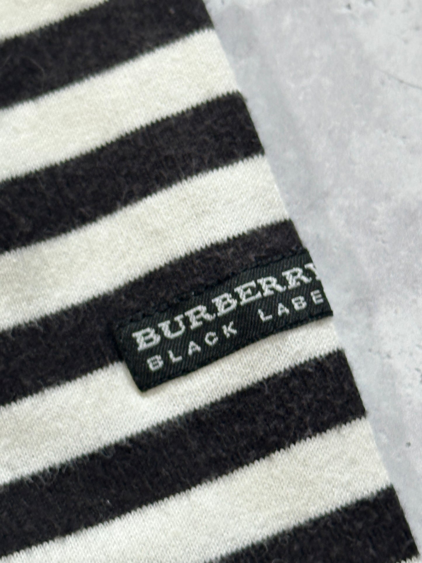 Burberry Black Label Striped Longsleeve Henley T-Shirt (M)