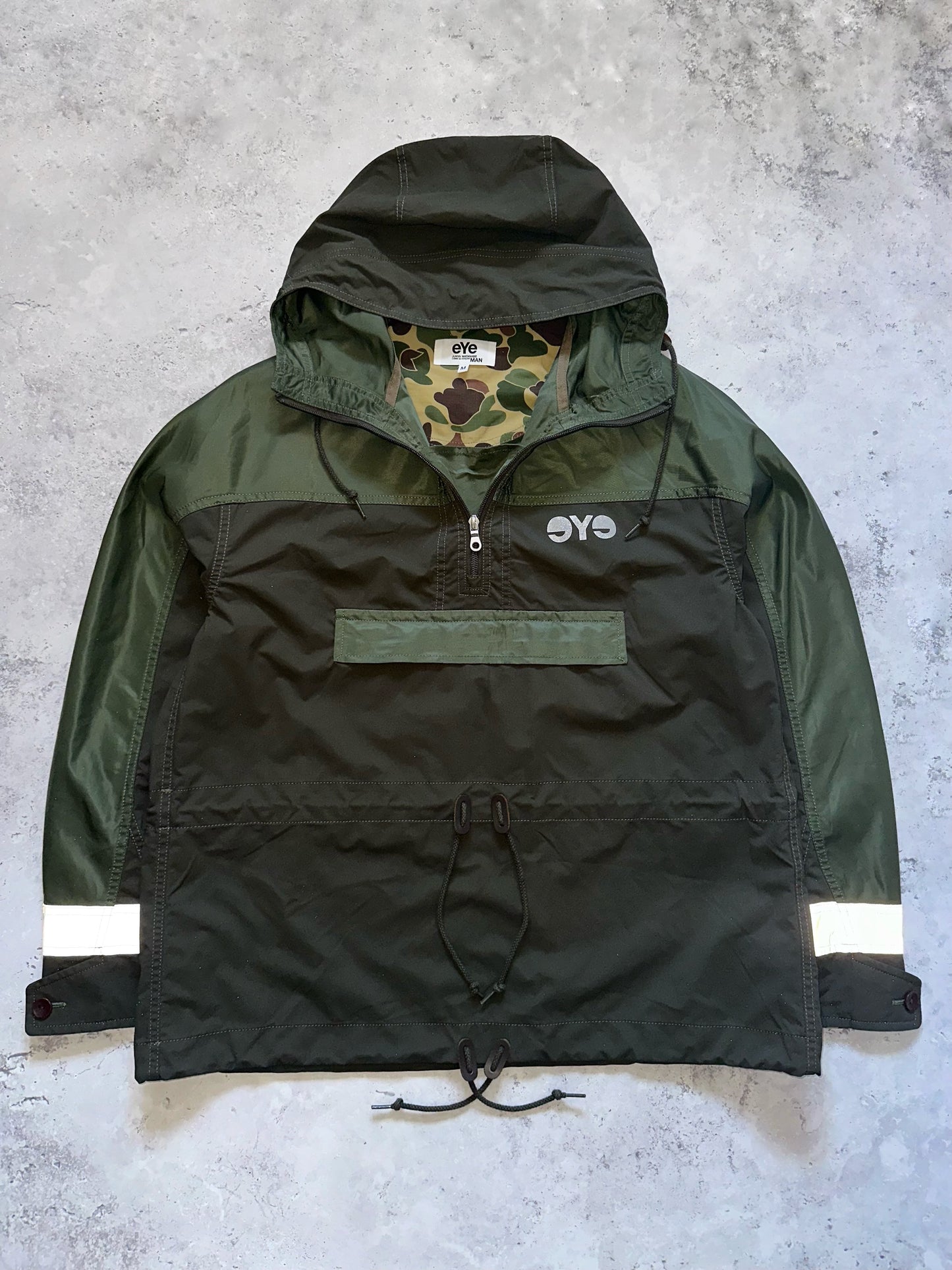 eYe Junya Watanabe MAN Comme des Garçons SS2019 Reflective Hooded Anorak Jacket