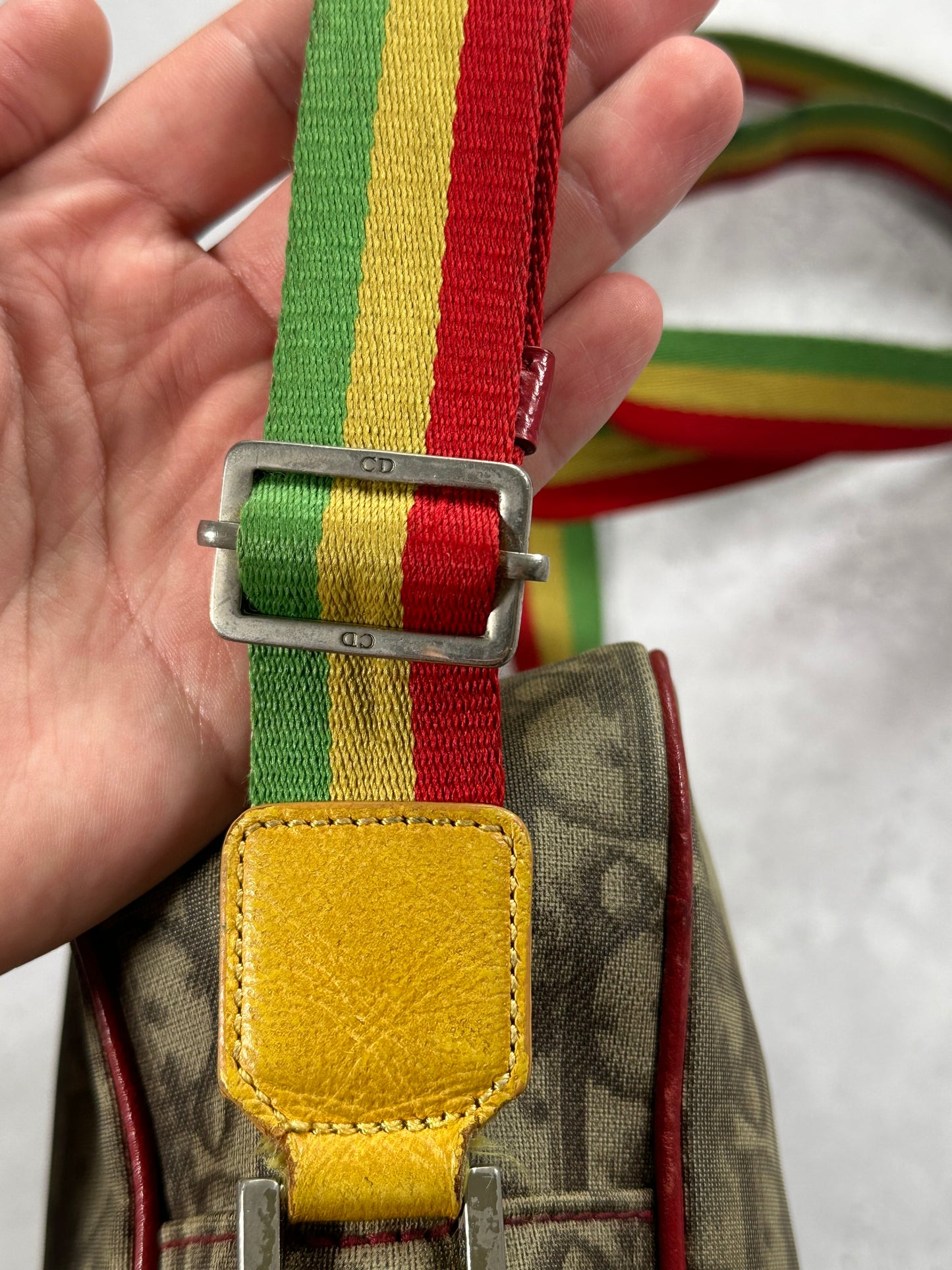 Christian Dior Rasta Trotter Monogram Messenger Bag by John Galliano