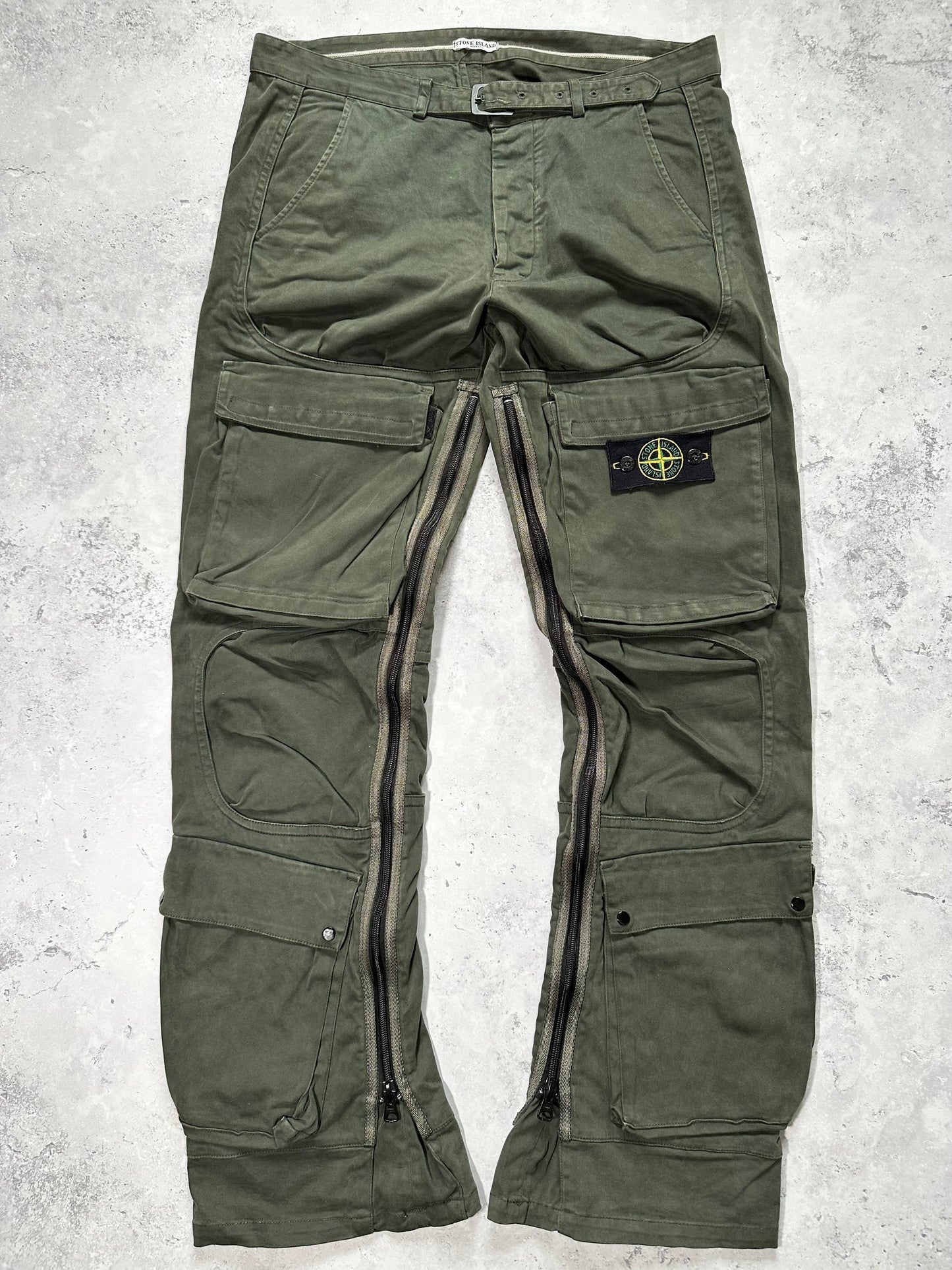 Stone Island AW2004 Convertible Zip Multipocket Cargos Trousers (W32-33 L30)