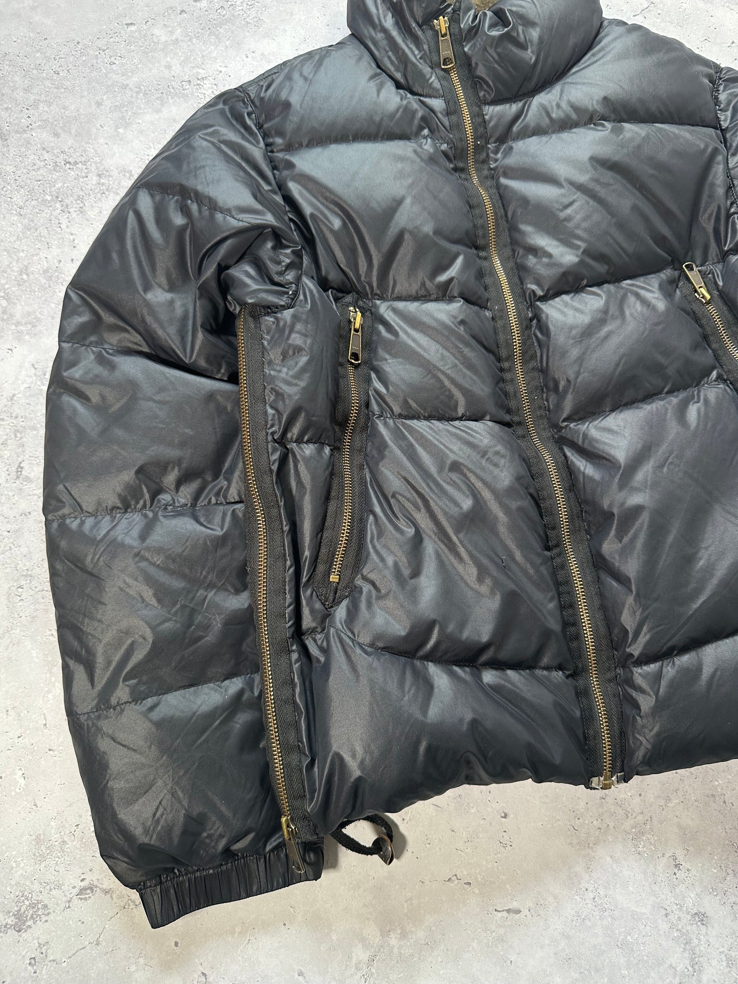 Stone Island AW2007 Asymmetrical Zip Goose Down Puffer Jacket (S)