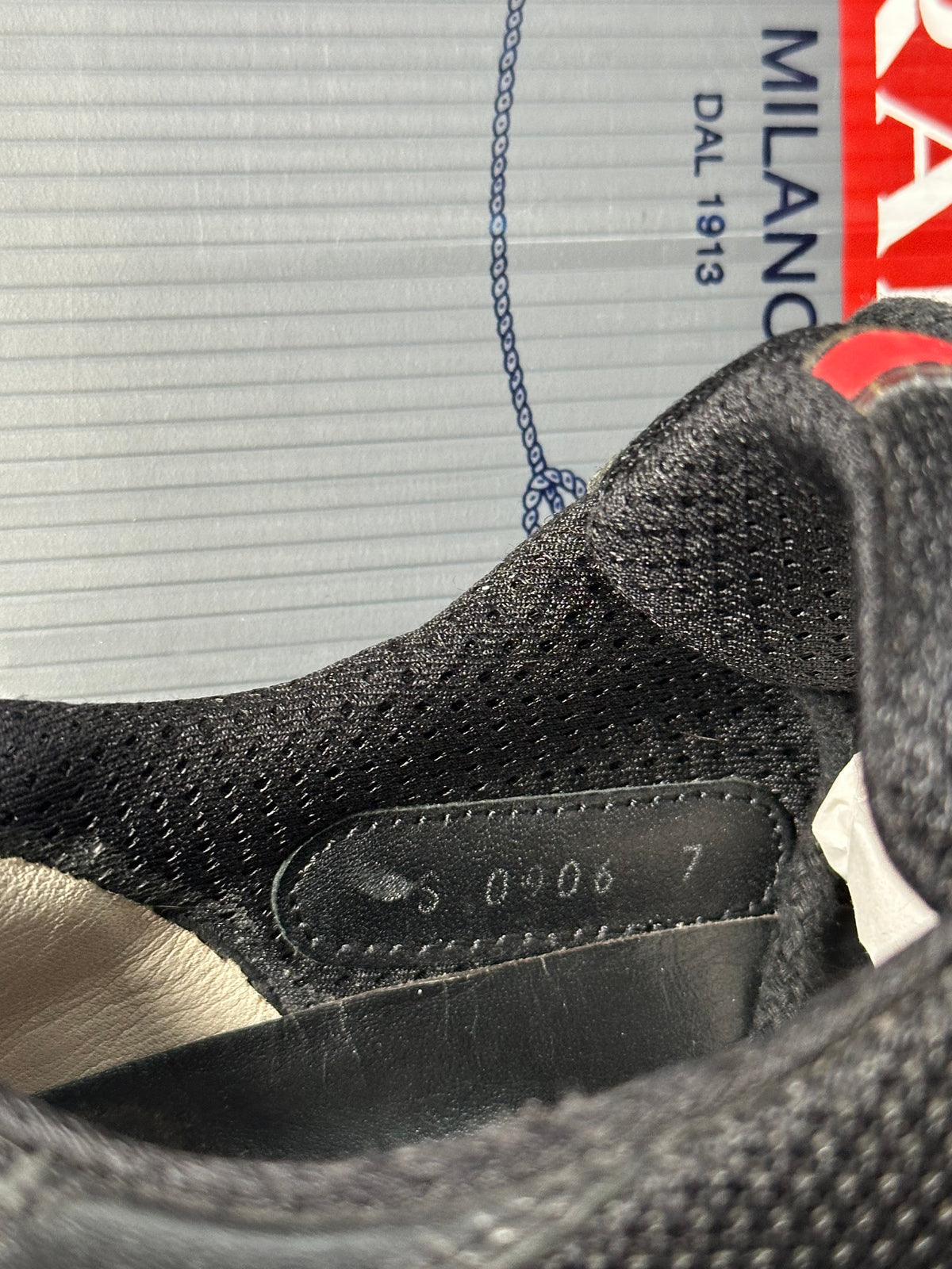 Prada Linea Rossa America’s Cup Sneakers in Black (fits UK8/EU42/ US9. Insole measures 27.5cm)