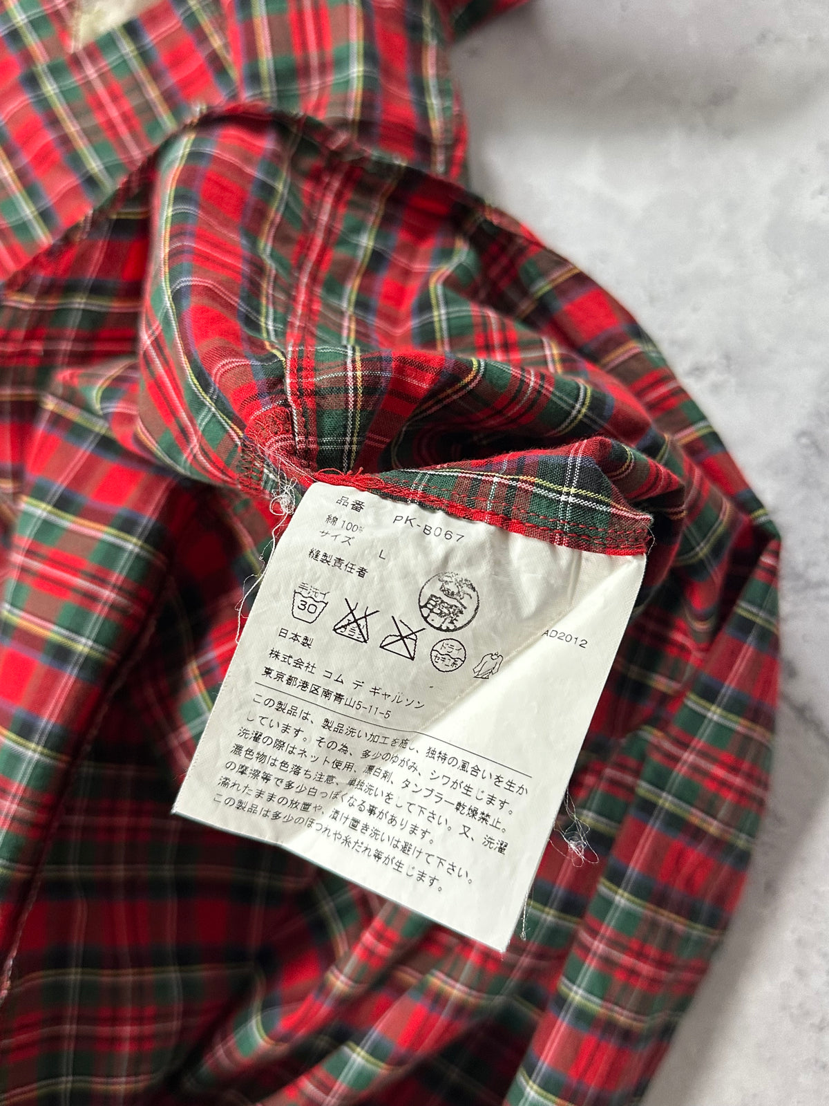 Comme des Garçons Homme Plus AD2012 Camo Union Jack Plaid Longsleeve Shirt (L)