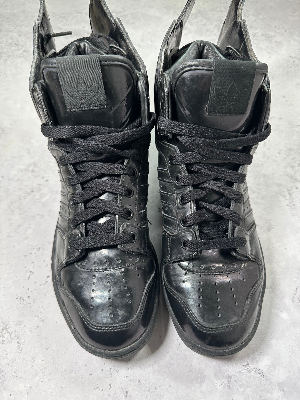 Adidas x Jeremy Scott 2012 JS Wings 2.0 Patent Black Sneakers