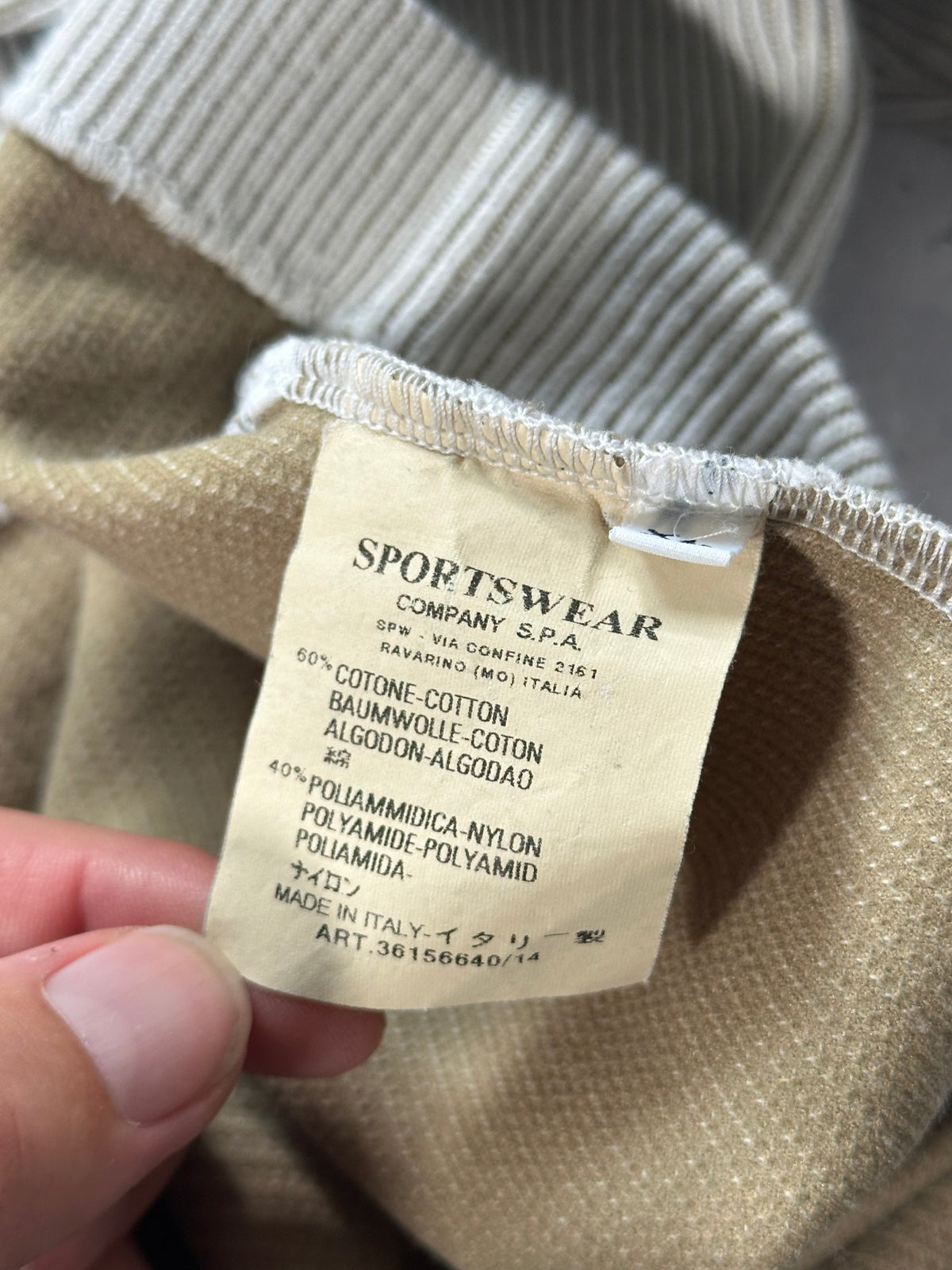 Stone Island SS2002 Ribbed Cotton Mockneck Sweatshirt by Paul Harvey (XL)