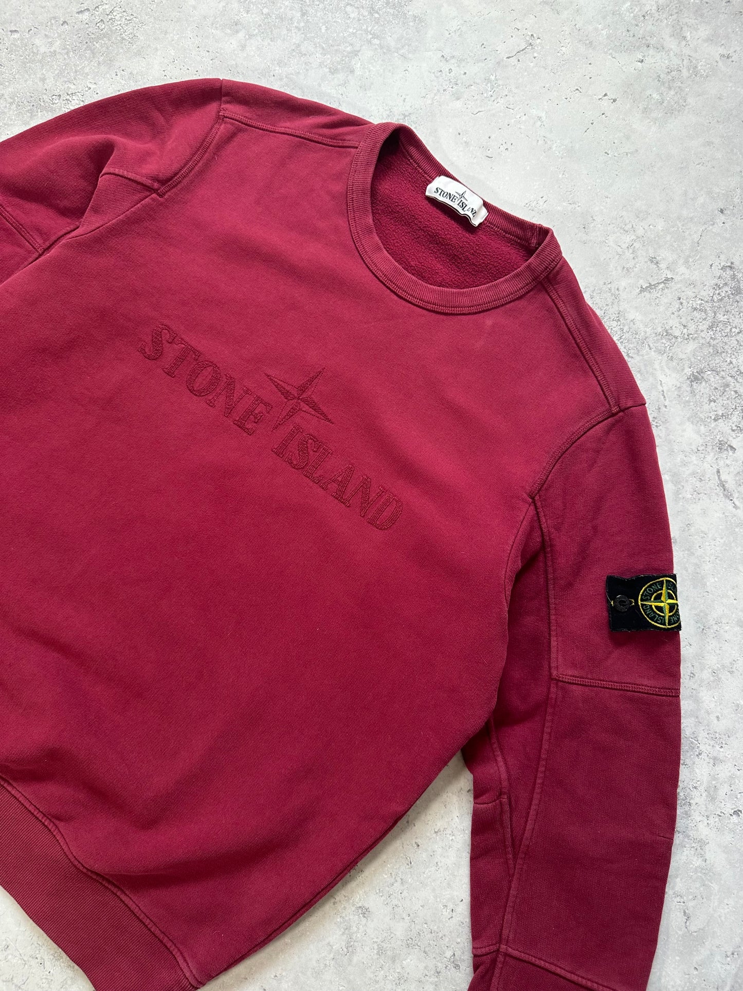 Stone Island AW2018 Embroidered Spellout Panelled Sweatshirt (L)