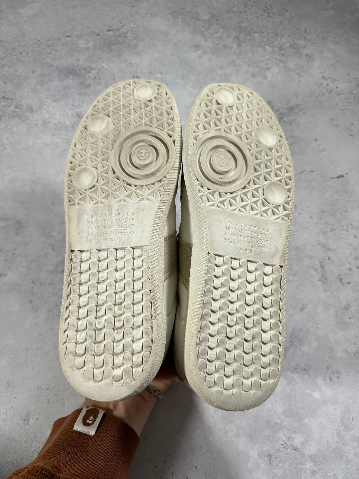 Maison Margiela Cream White GAT Low Sneakers