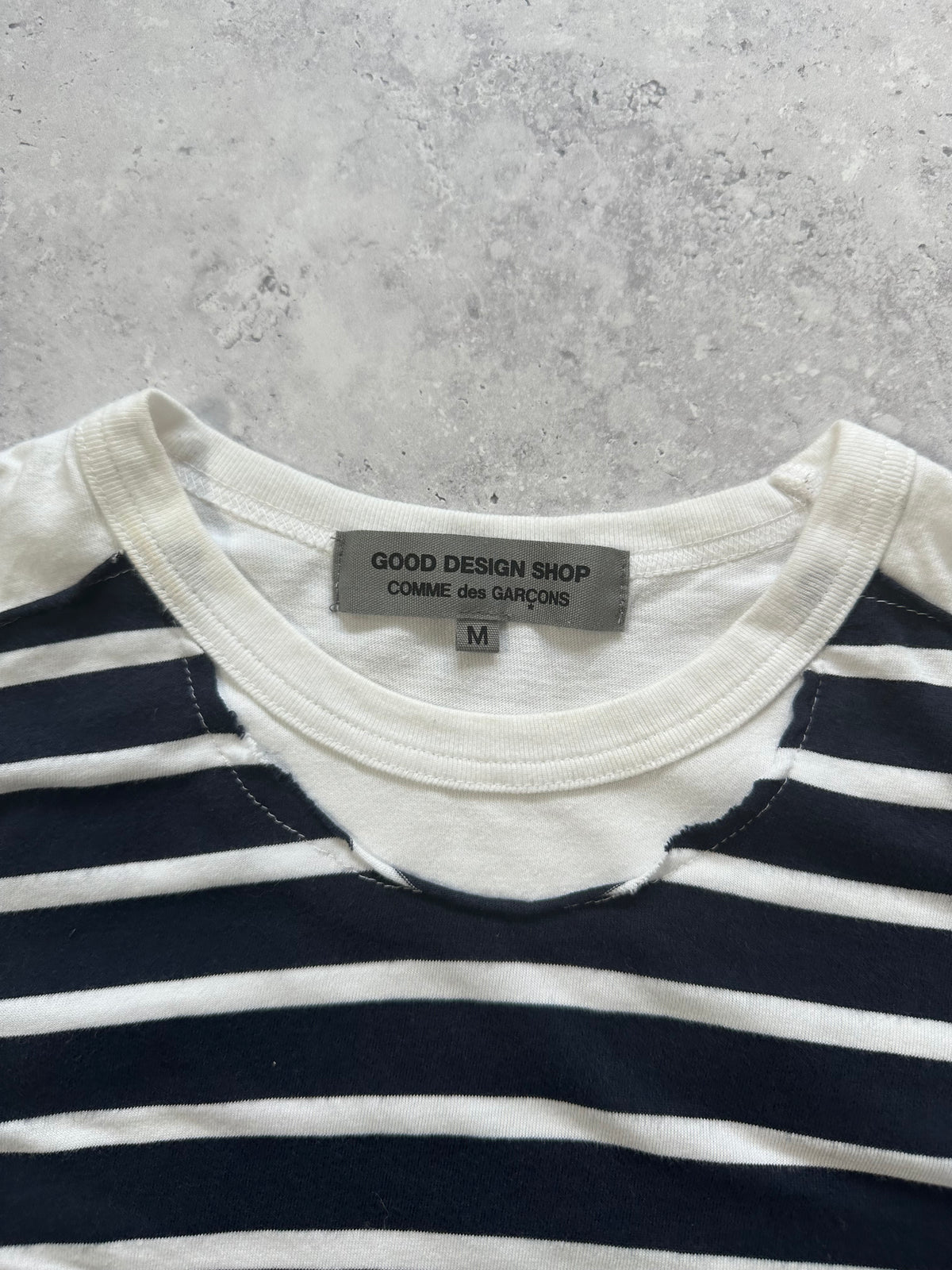 Comme des Garçons Good Design Shop AD2016 Reconstructed Striped Tshirt (S)