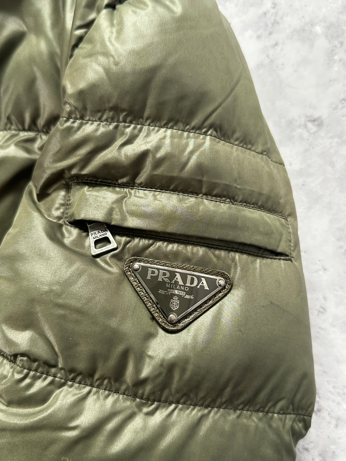 Prada FW2010 Olive Nylon Down Puffer Jacket (52)