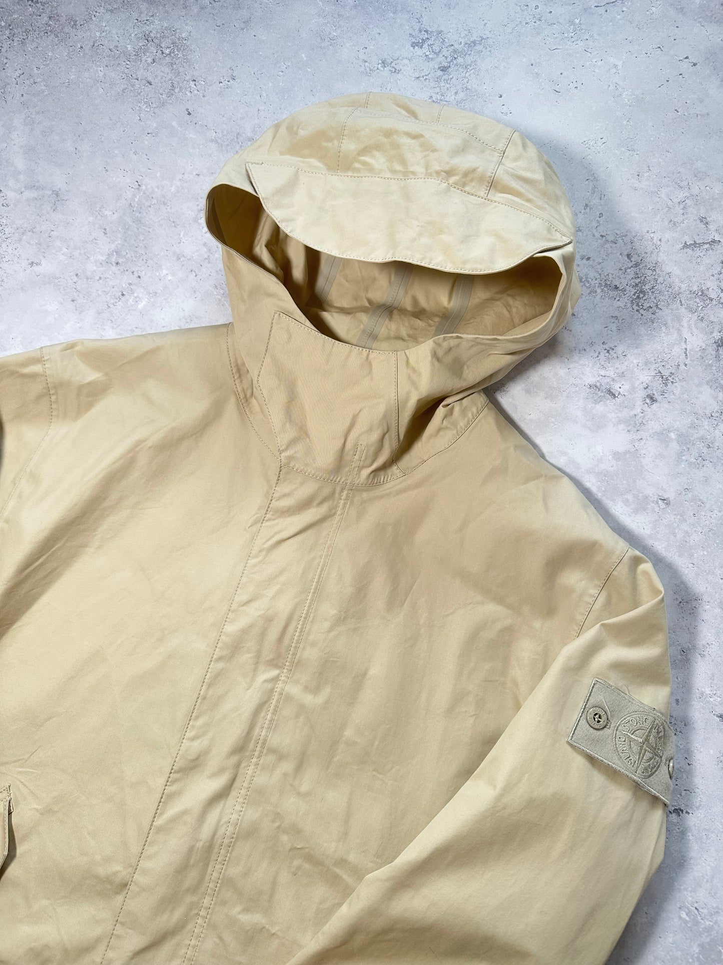 Stone Island SS2023 Ghost Piece O-Ventile Fishtail Parka Jacket (M / L)