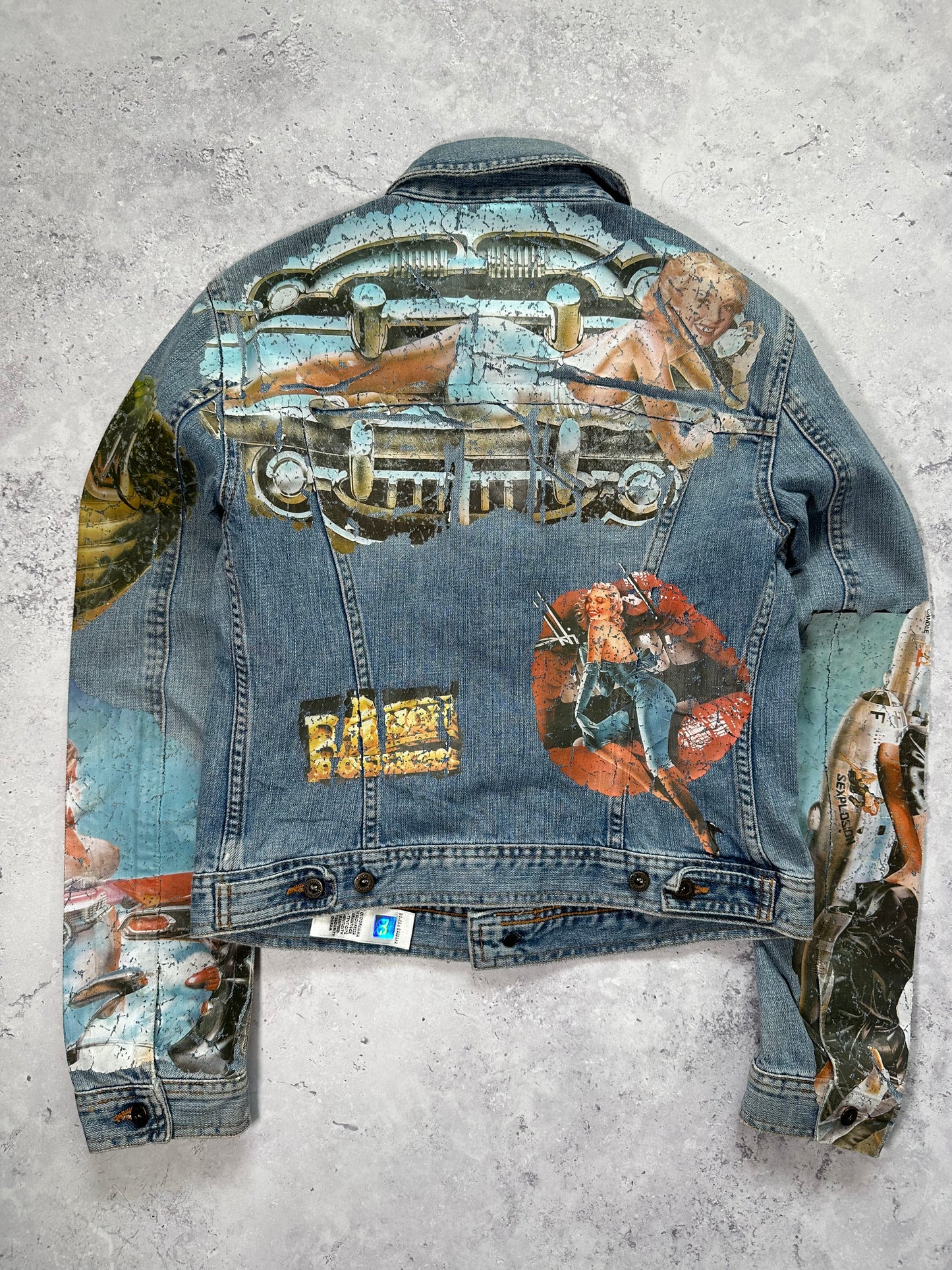D&G Dolce & Gabbana 2002 Painted Denim Jacket