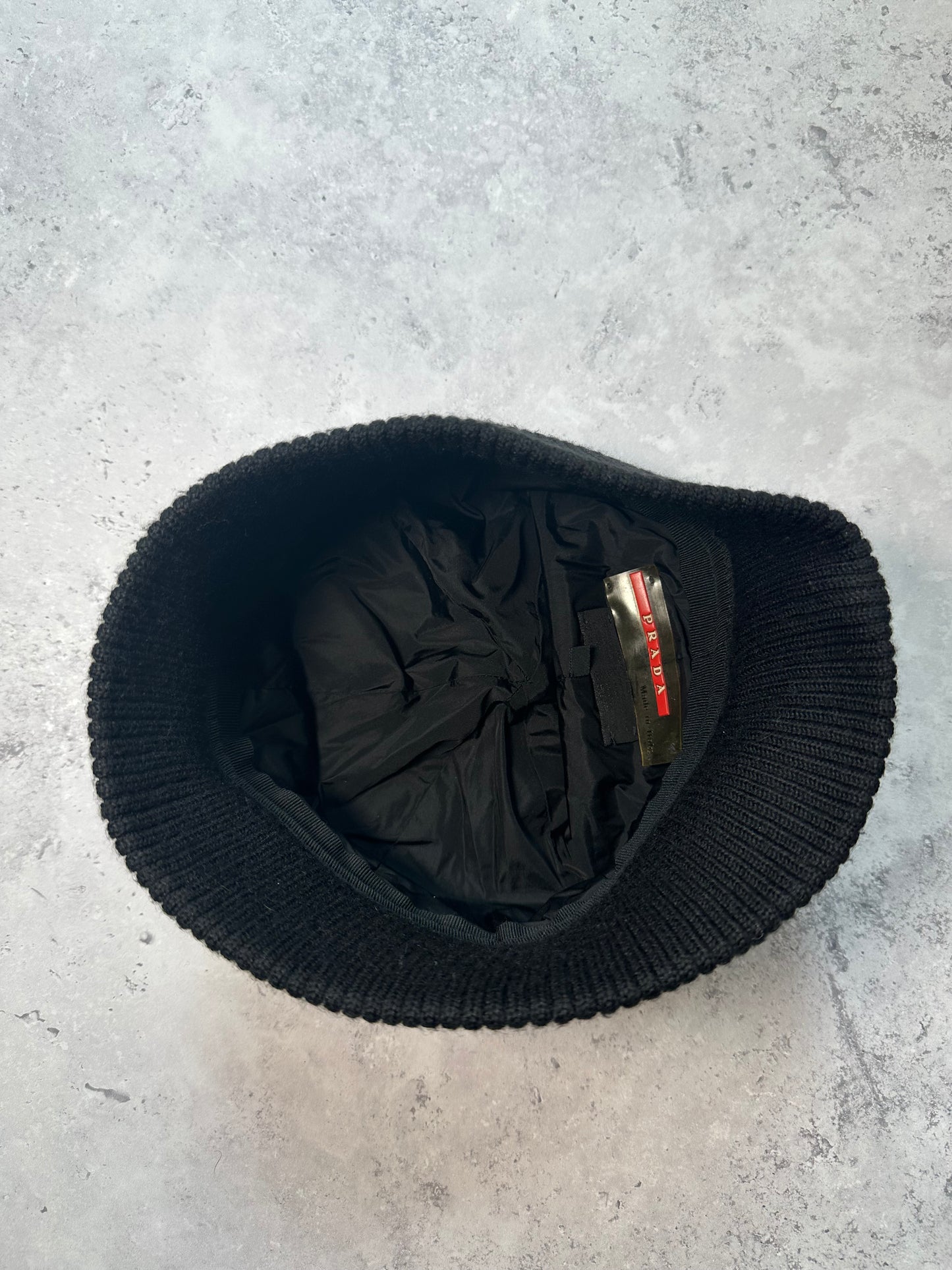 Prada Sport Linea Rossa 2006 Nylon Wool Bucket Beanie Hat