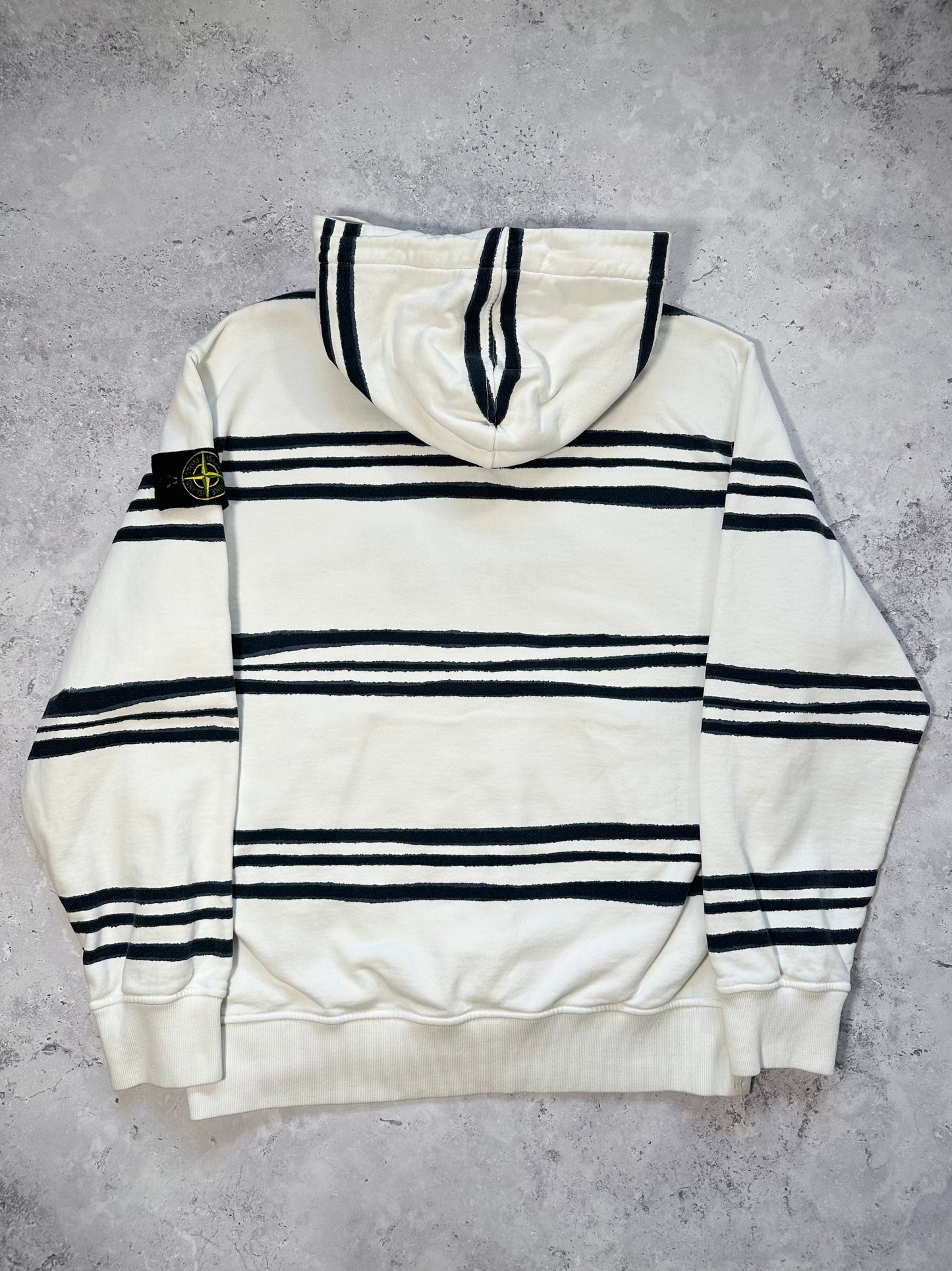 Stone Island x Supreme 2020 Striped Pullover Hoodie (M)