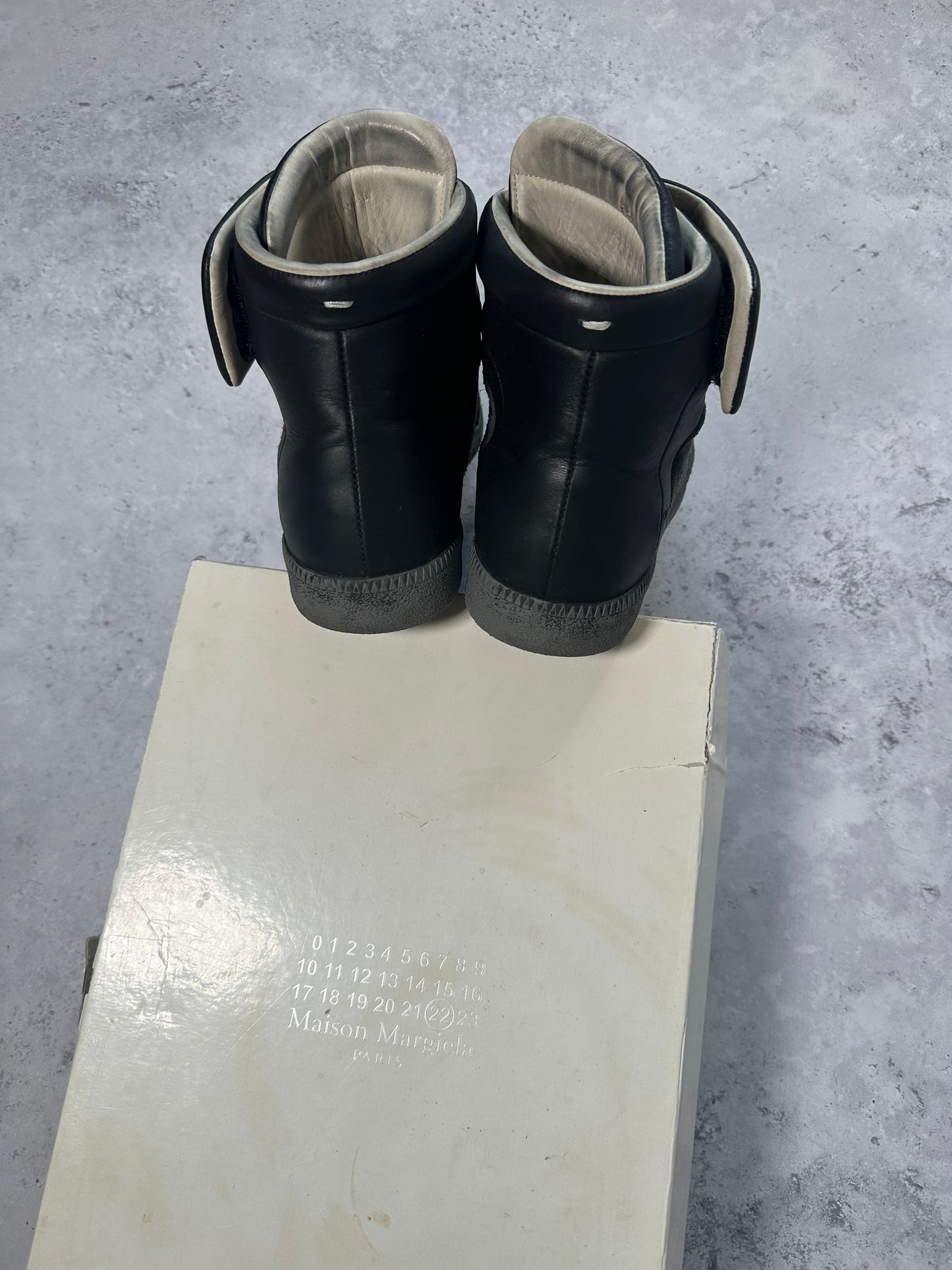Maison Margiela 2016 Future High Suede and Leather Split Sneakers (EU 39 / UK 6 / US 7)