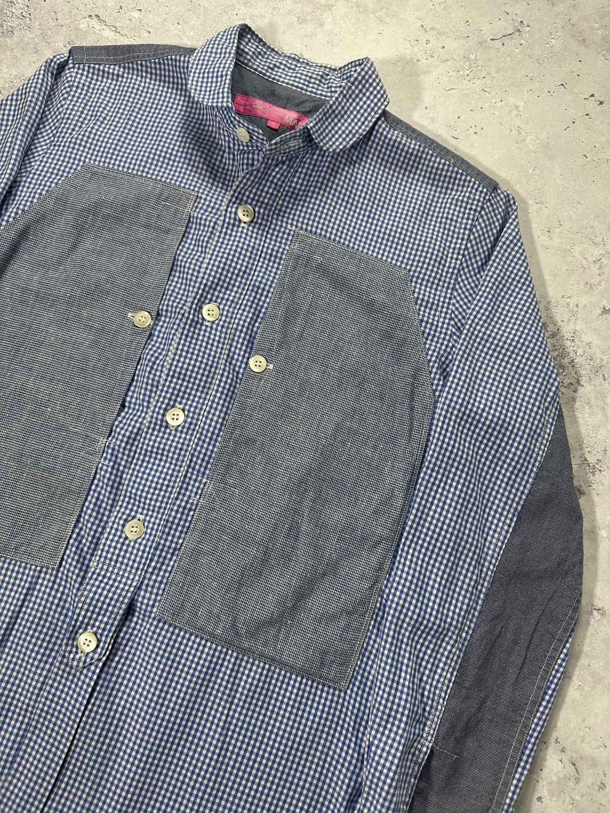 Junya Watanabe MAN Comme des Garçons AD2011 Contrast Pocket Gingham Shirt (S)