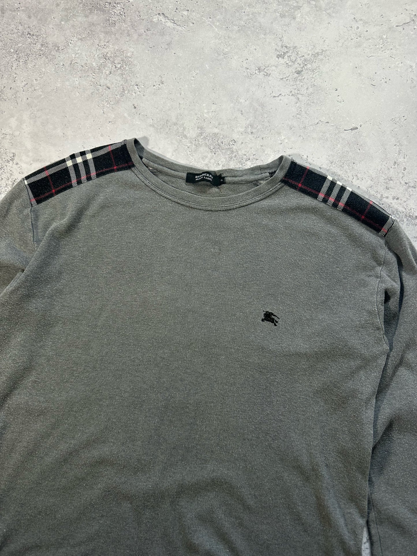 Burberry Black Label 2008 Shoulder Check Longsleeve Tshirt (M)
