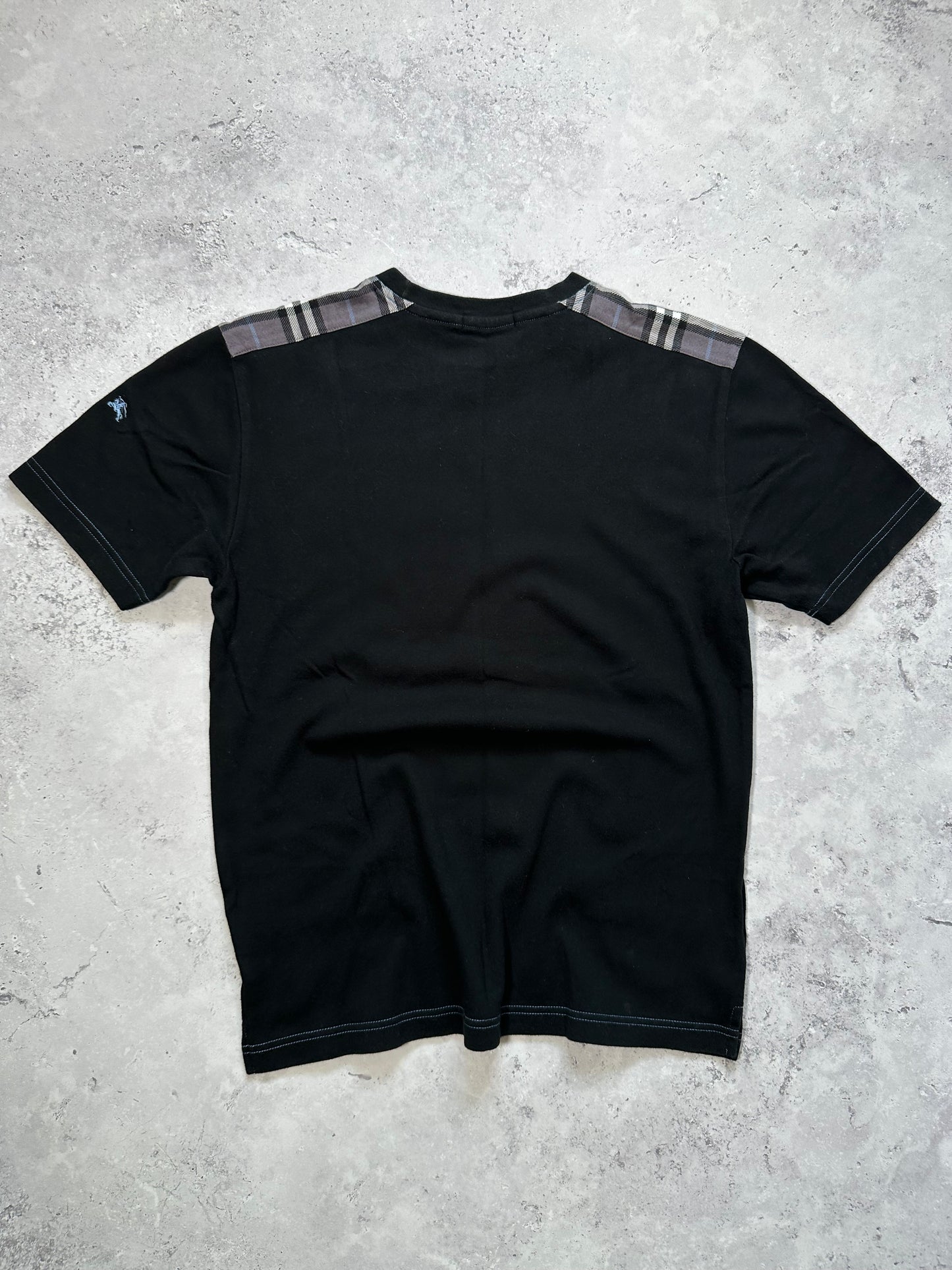 Burberry Black Label 2008 Spellout Shoulder Check Tshirt (S)