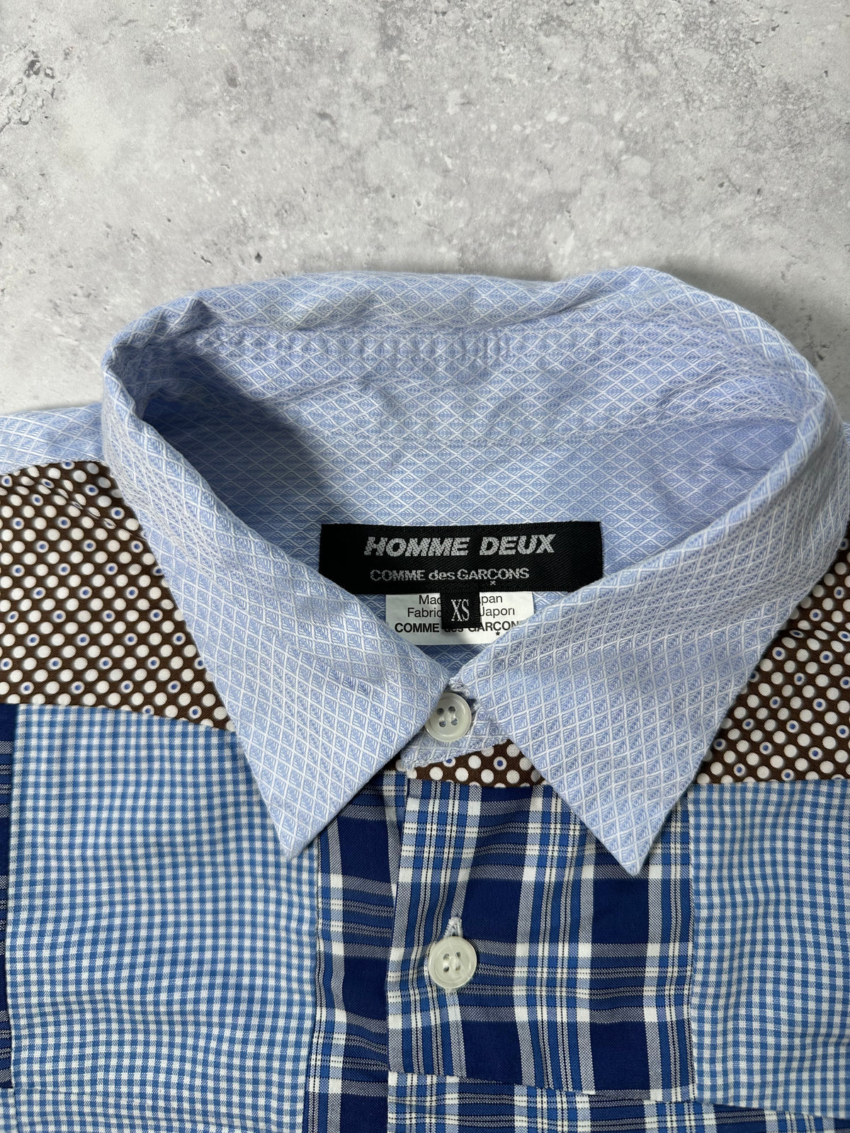Comme des Garçons Homme Deux AD2016 Patchwork Longsleeve Shirt (S)