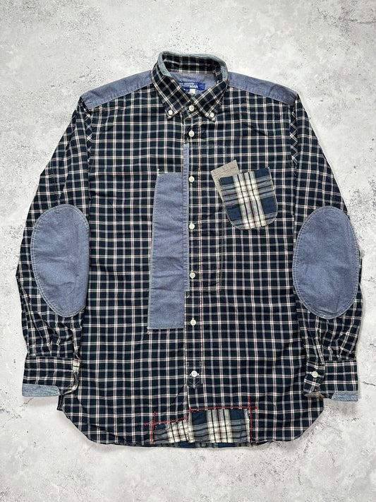 Junya Watanabe MAN Comme des Garçons 2014-15 Plaid Patchwork Longsleeve Shirt (L)