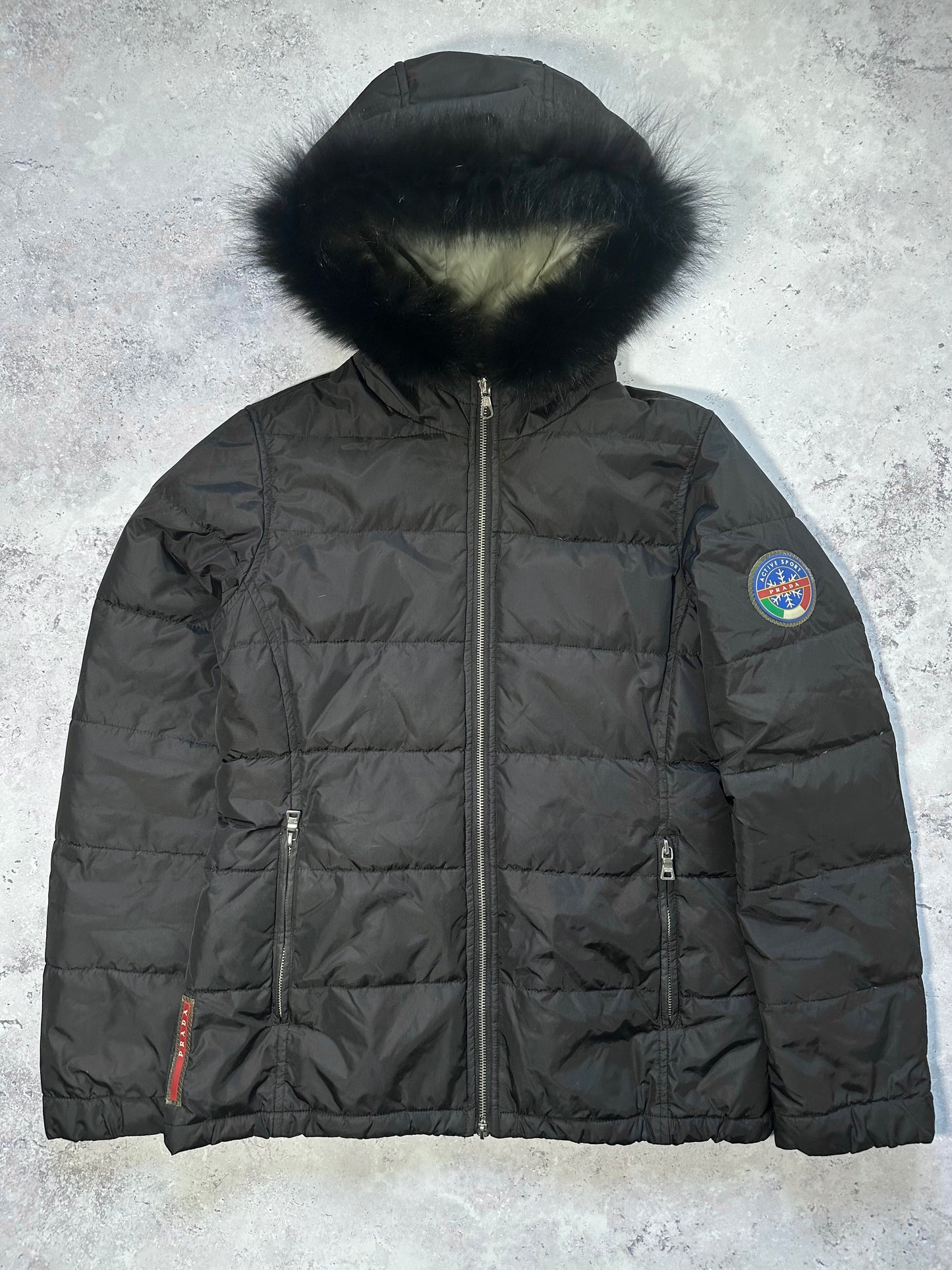 Prada Sport 2006 Luna Rossa Fur Hood Ski Puffer Jacket