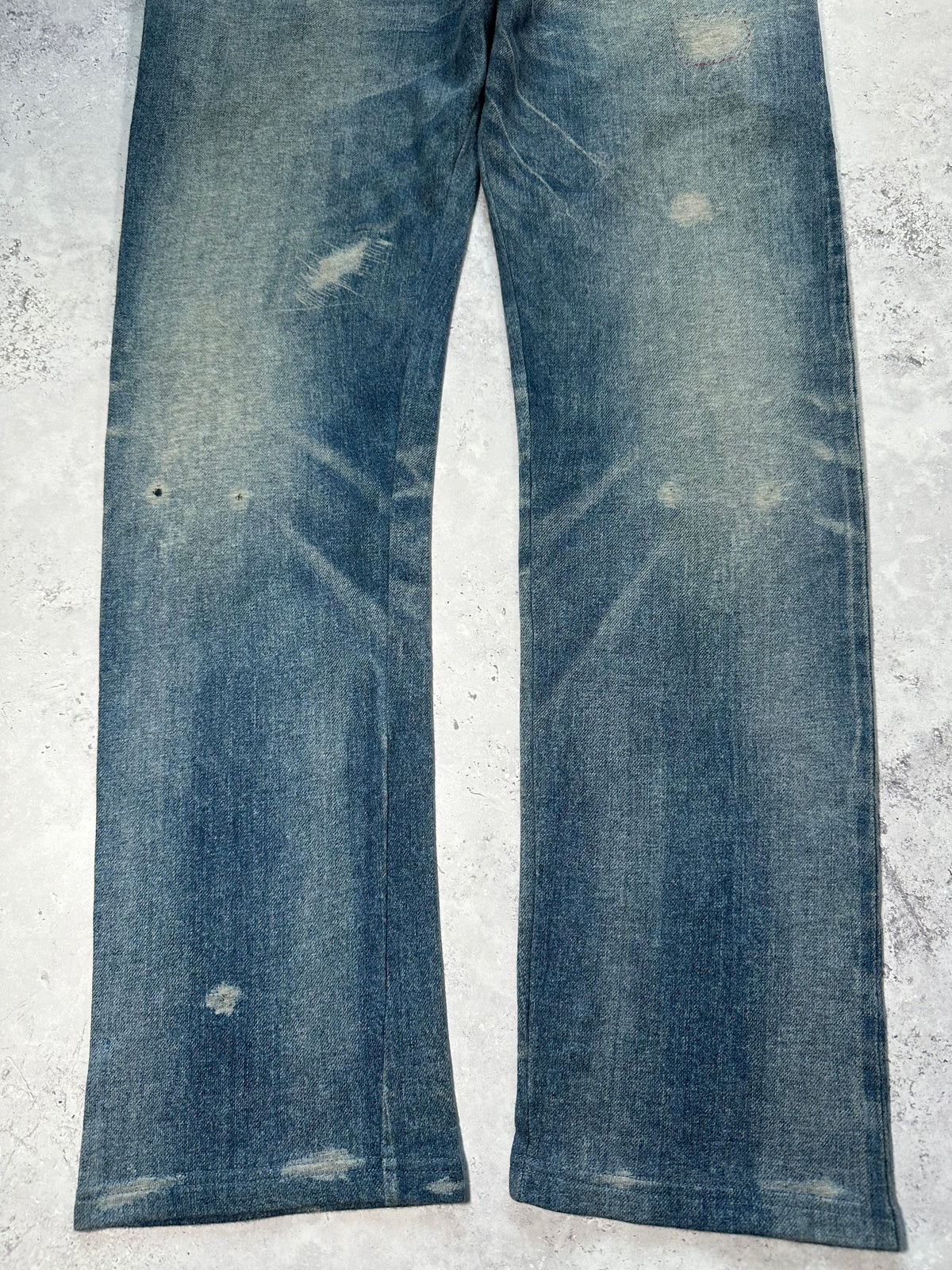 Hysteric Glamour Trompe L’oeil Studded Denim Effect Sweatpants (M)