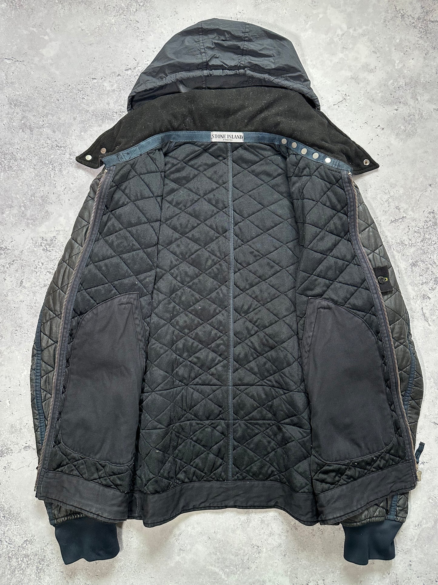 Stone Island 2010 Diamond Stitch Quilted Waxed Jacket (L)