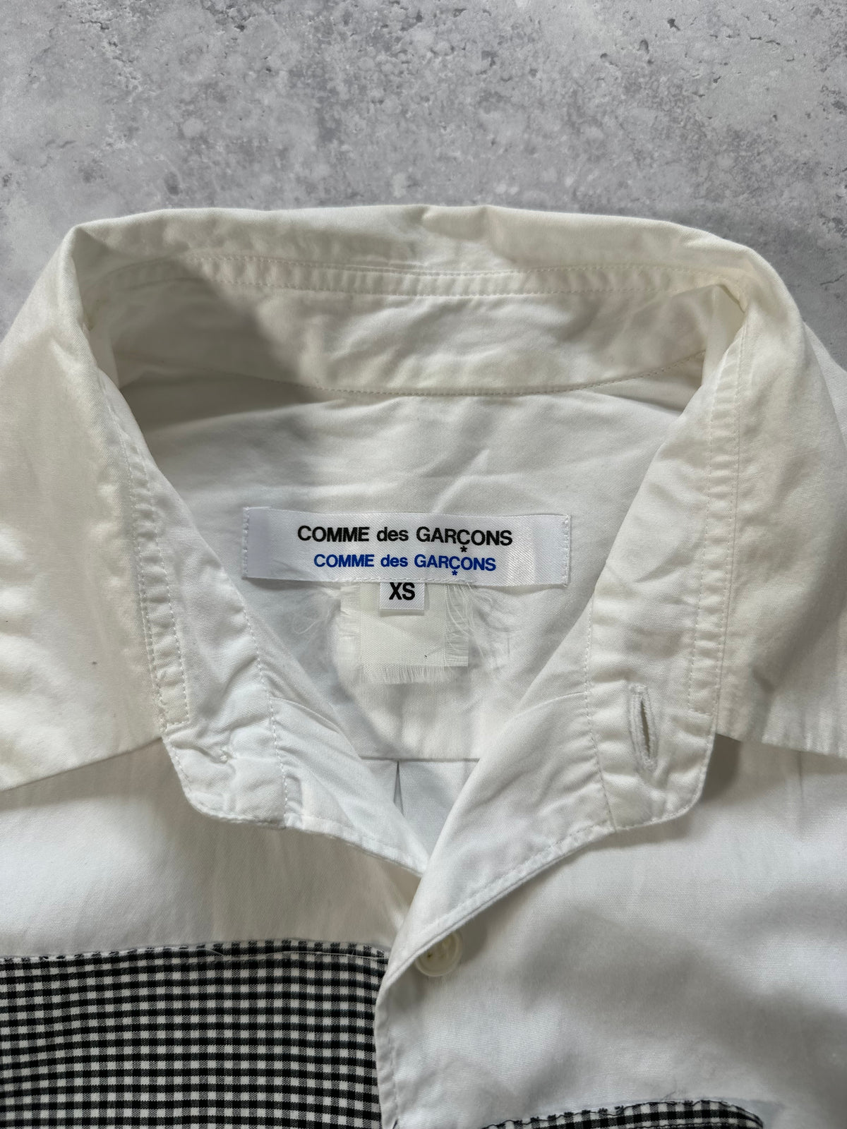 Comme des Garçons SS2008 Gingham Patchwork Longsleeve Shirt (XS-S)