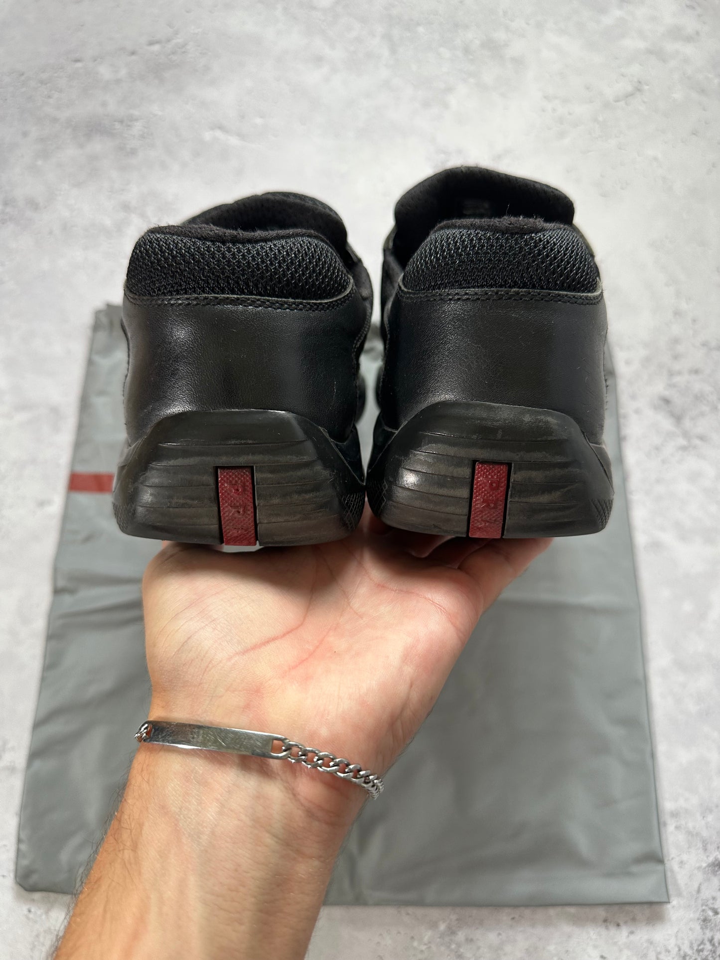Prada Linea Rossa America’s Cup Sneakers in Black (UK10.5 / US11.5 / 29cm/ EU45)