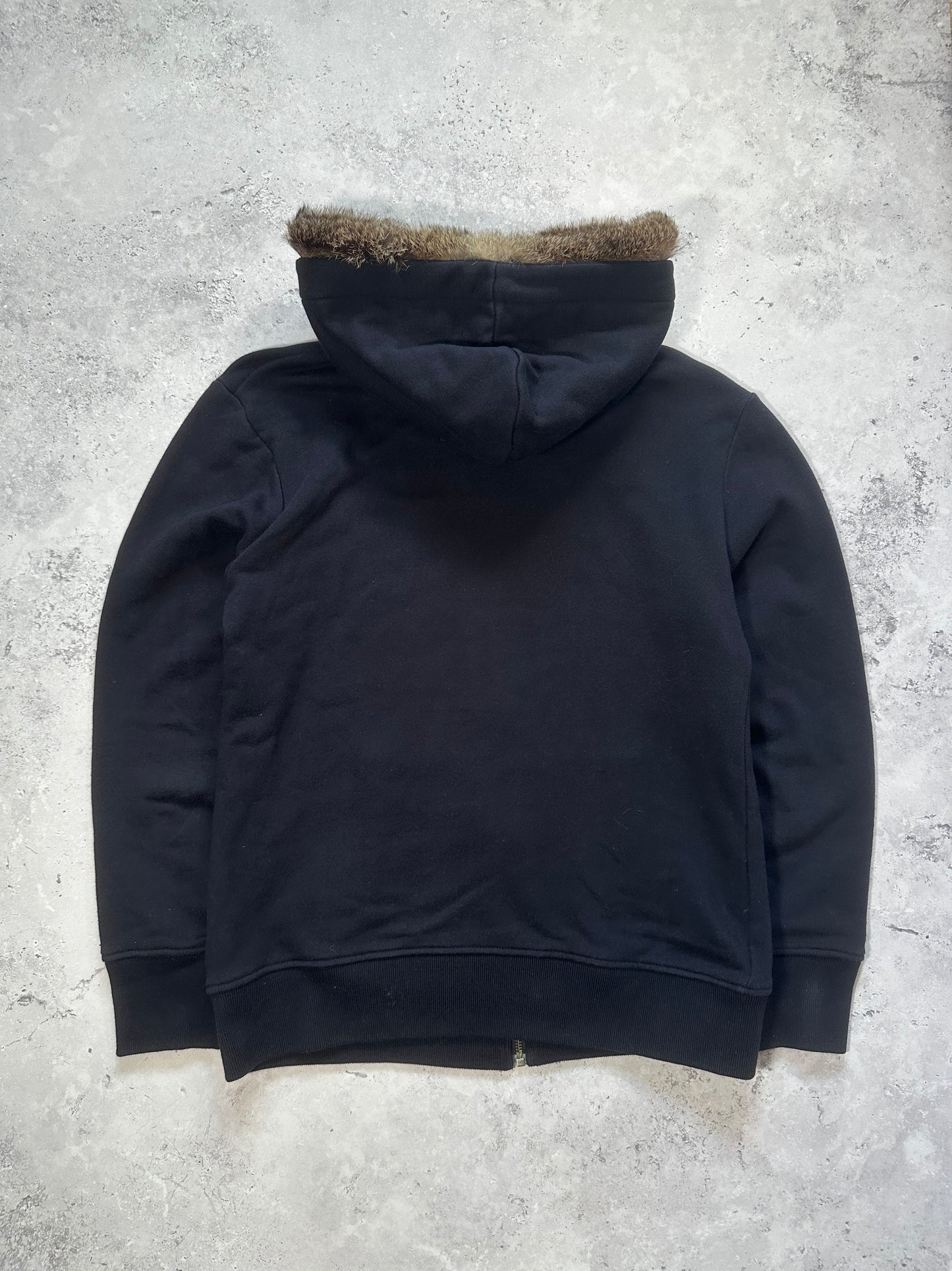 Burberry Black Label 2007 Fur Hood Zip Hoodie (S)