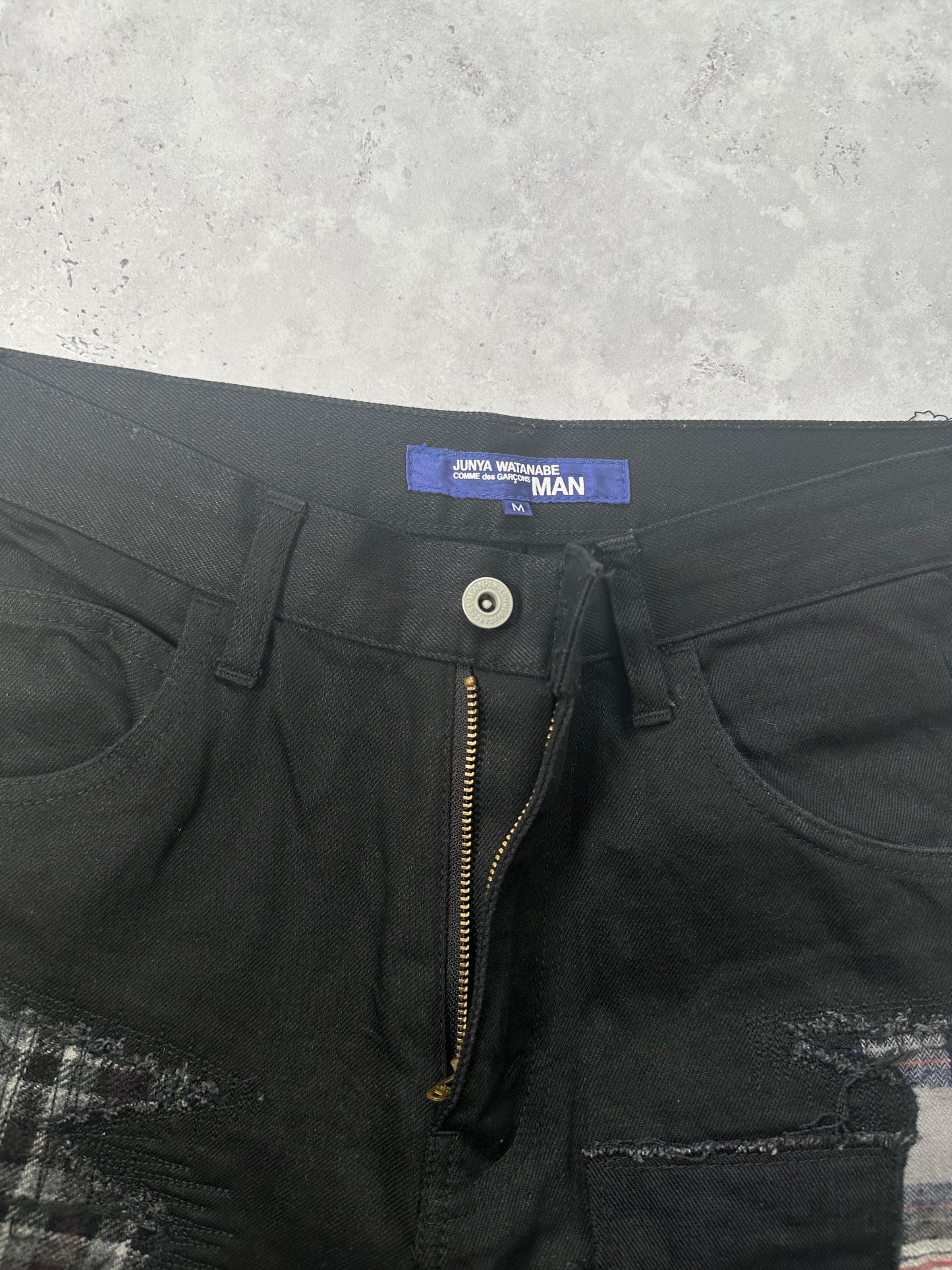 Junya Watanabe MAN Comme des Garçons AD2014 Patchwork Recontructed Denim Jeans (W30)