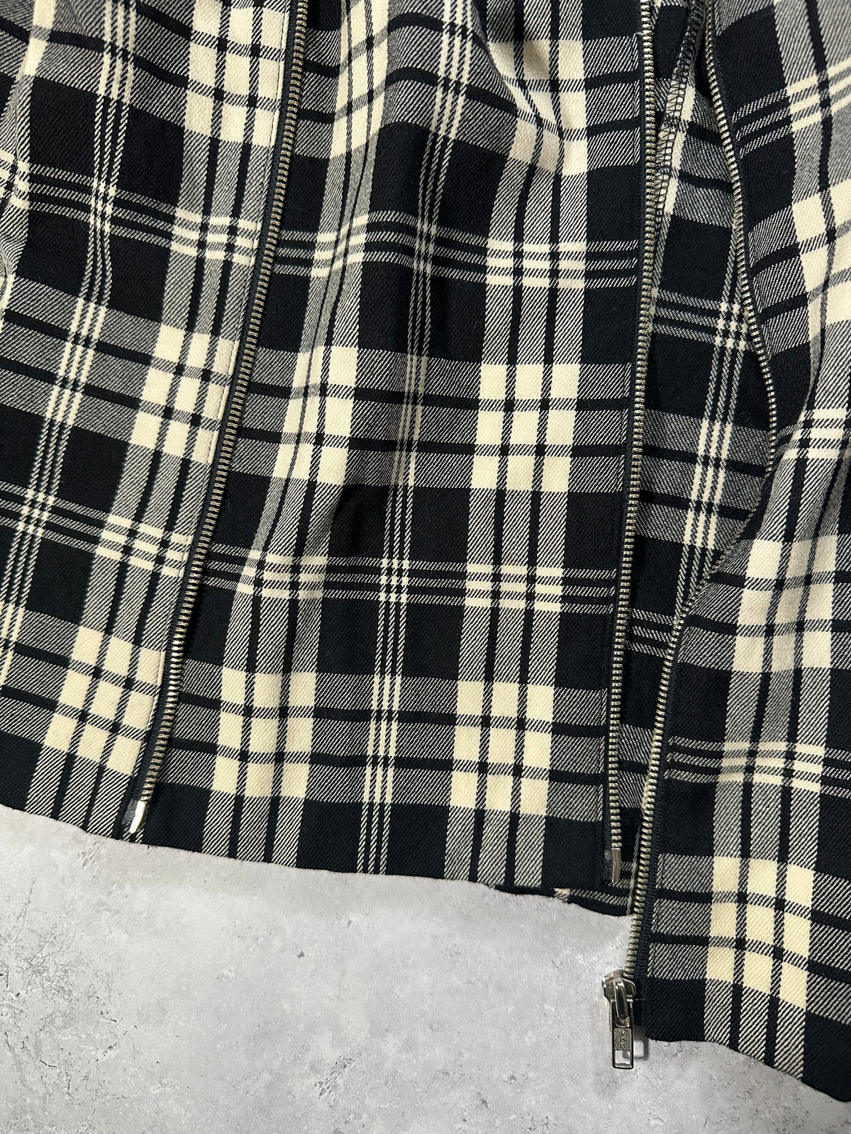 Issey Miyake I.S Plaid Double Zip Jacket