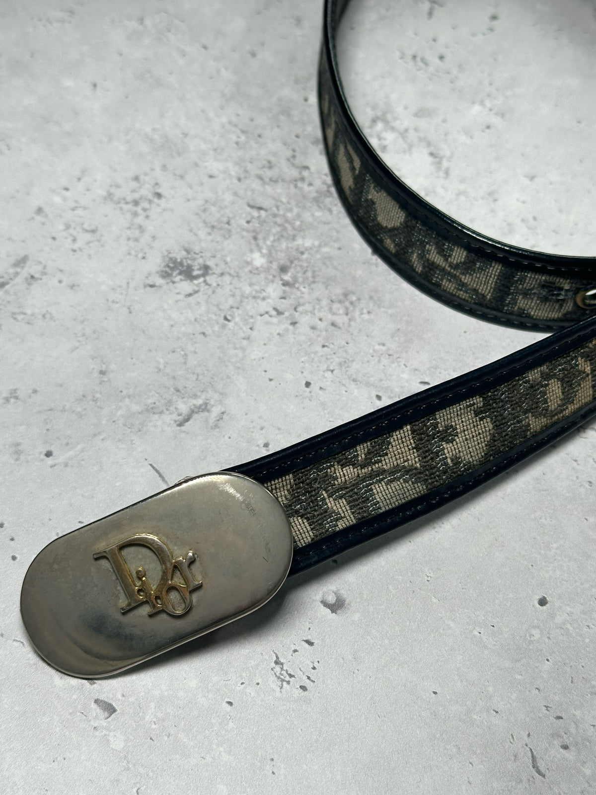 Christian Dior Spellout Trotter Monogram Belt by John Galliano