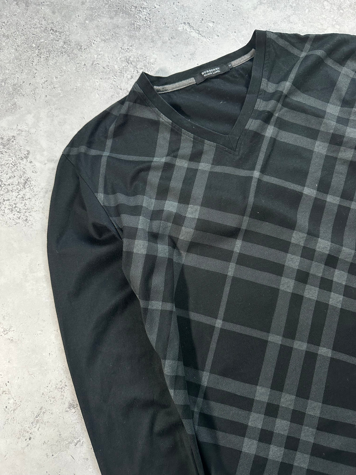 Burberry Black Label 2009 Black Nova Check Longsleeve Tshirt (S)