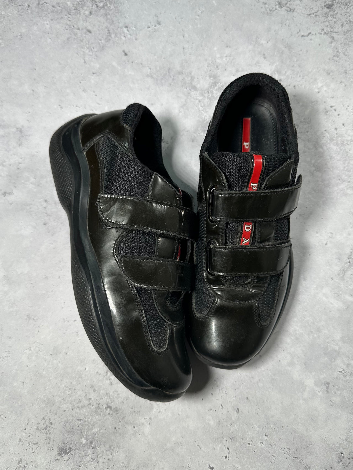 Prada Linea Rossa America’s Cup Sneakers in Patent Deep Green (fits UK4/EU37/ US5. Insole 23.5cm)