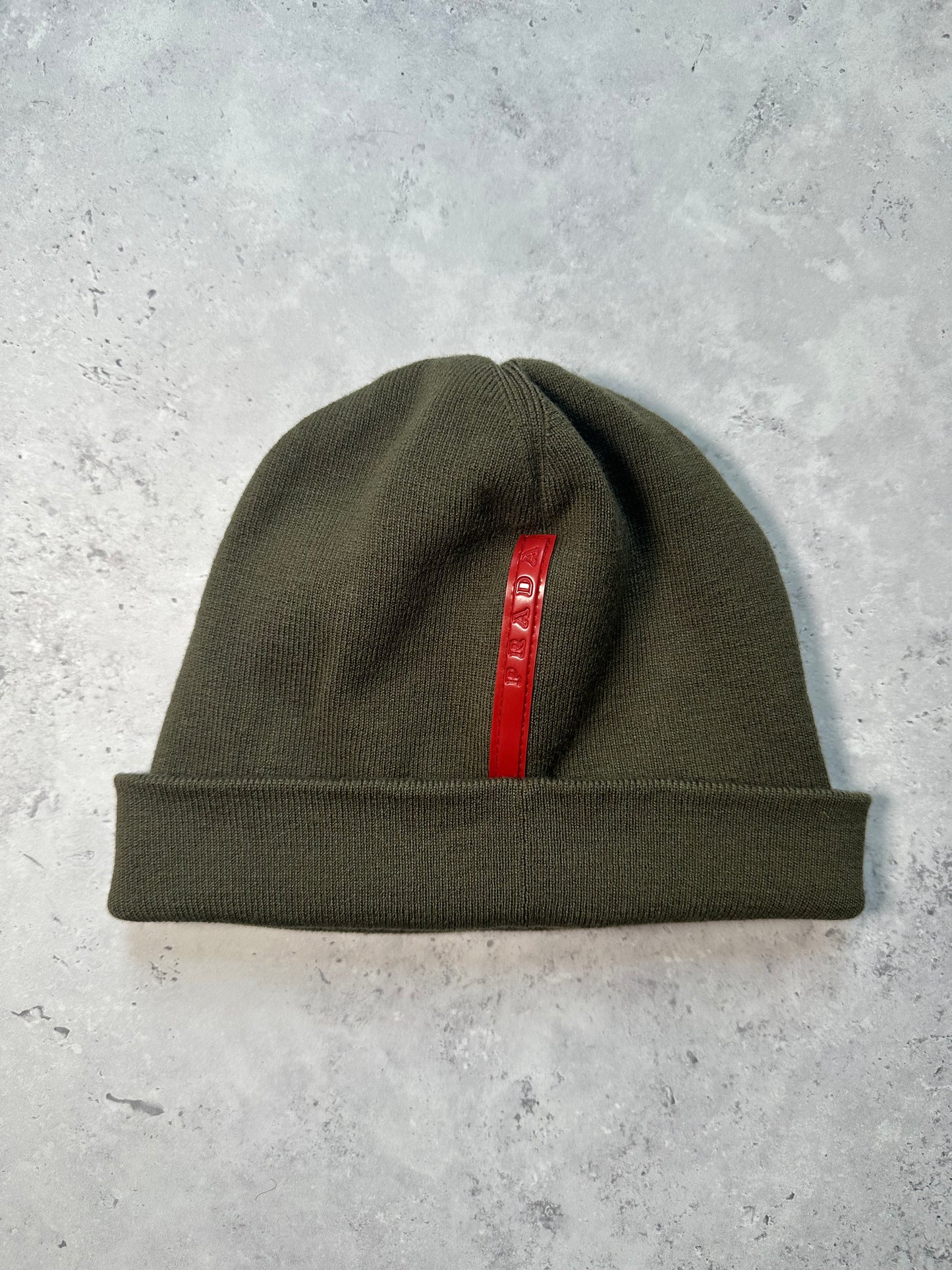 Prada Sport Linea Rossa 2000s Soft Wool Beanie Hat