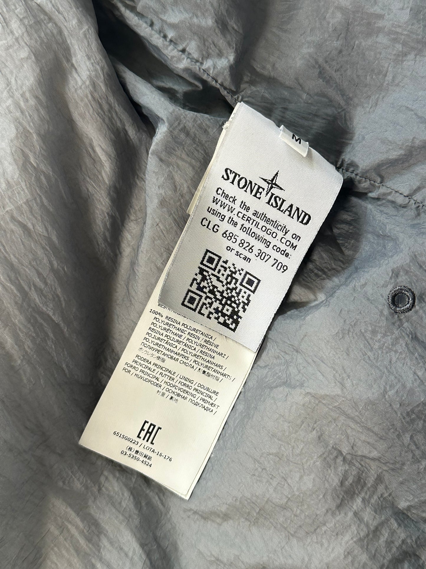 Stone Island AW2016 Garment Dyed Crinkle Reps NY Down Vest Jacket (M)