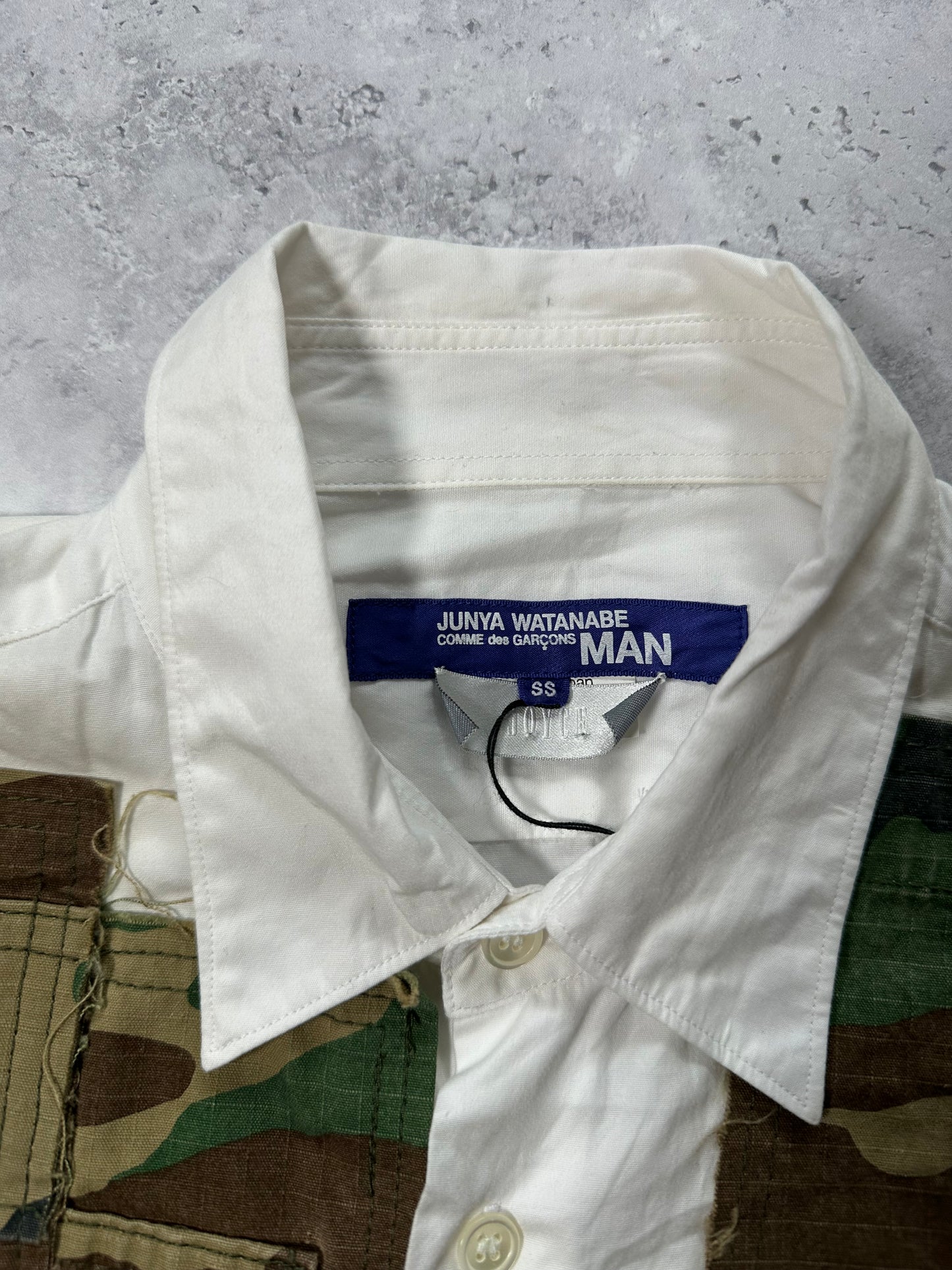 Junya Watanabe MAN Comme des Garçons AD2006 Heavy Camo Patchwork Longsleeve Shirt (S-M)