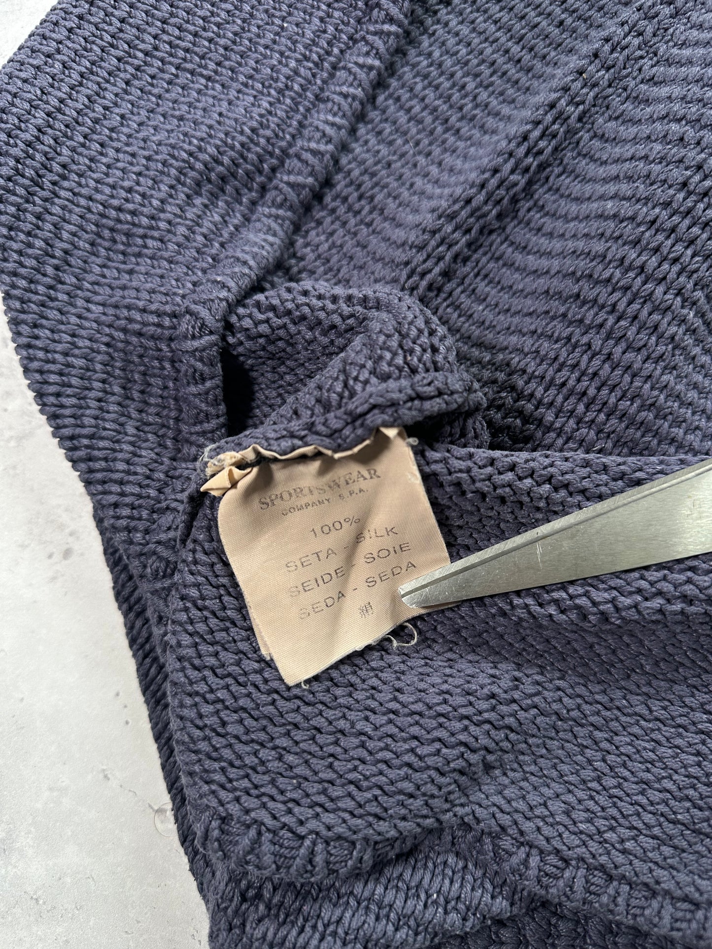 Stone Island 1999 Silk Jumper w/ Green Edge Badge