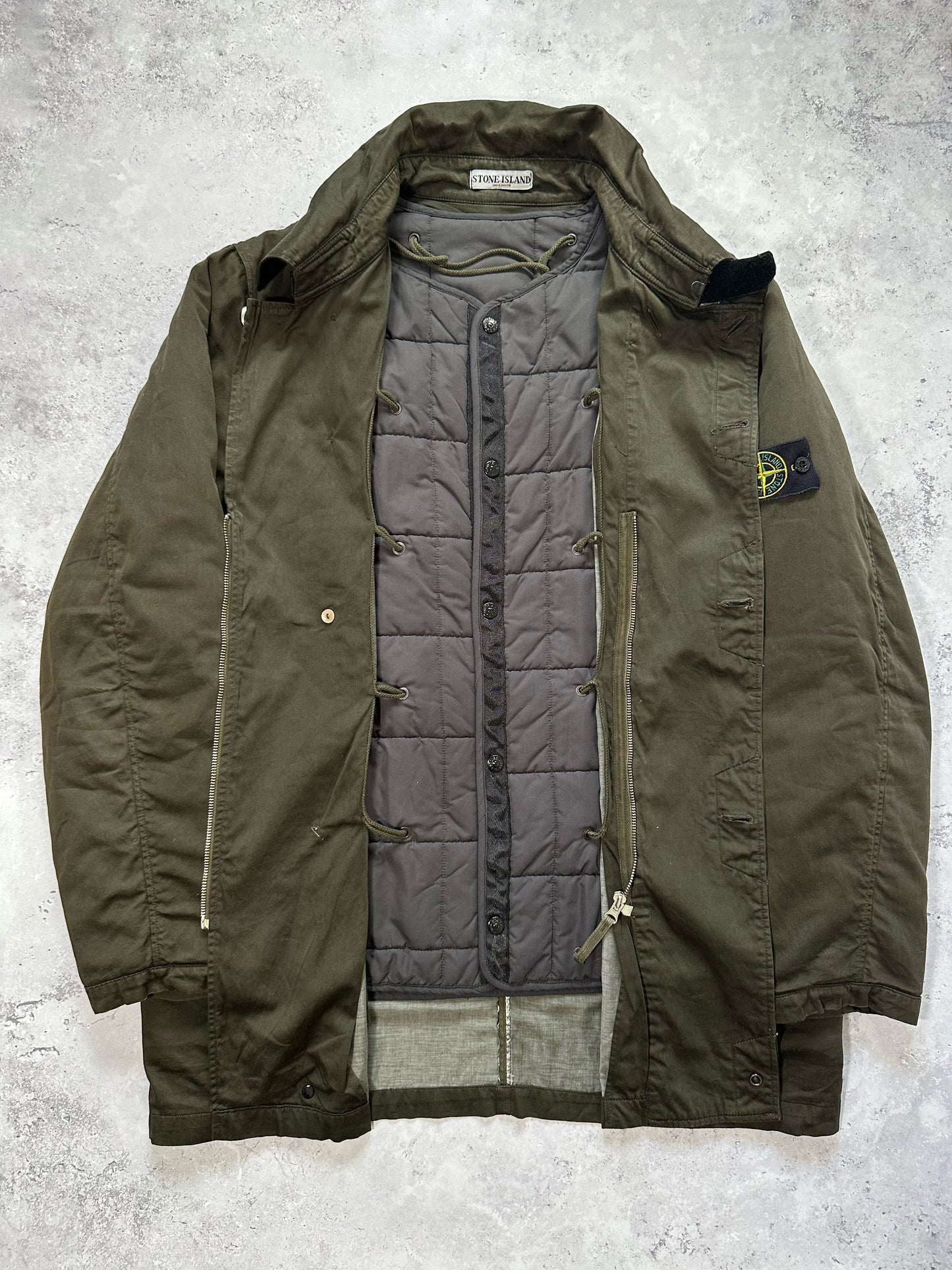 Stone Island 2003 Raso Gommato Jacket w/ Removable Liner (XL)