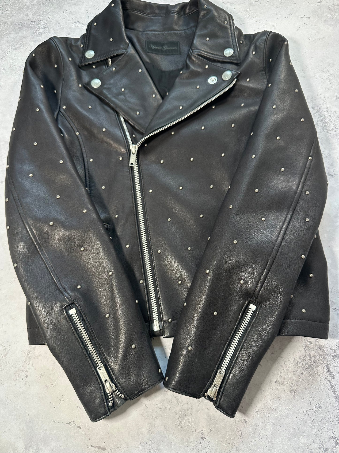 Hysteric Glamour 2011 Asymmetrical Zip Studded Biker Jacket