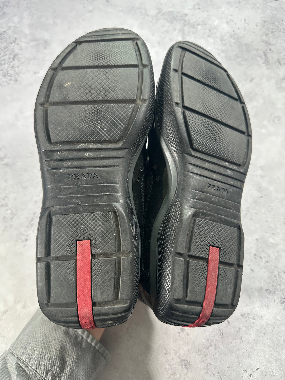 Prada Linea Rossa America’s Cup Sneakers in Patent Black (UK7-7.5/EU40-40.5/ US8-8.5)