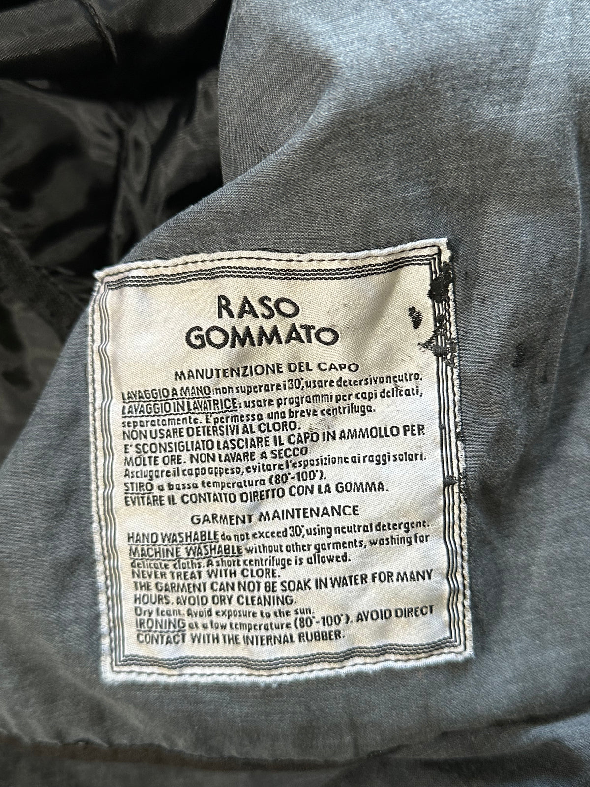 Stone Island AW2006 Raso Gommato Shoulder Badge Trench Jacket by Paul Harvey
