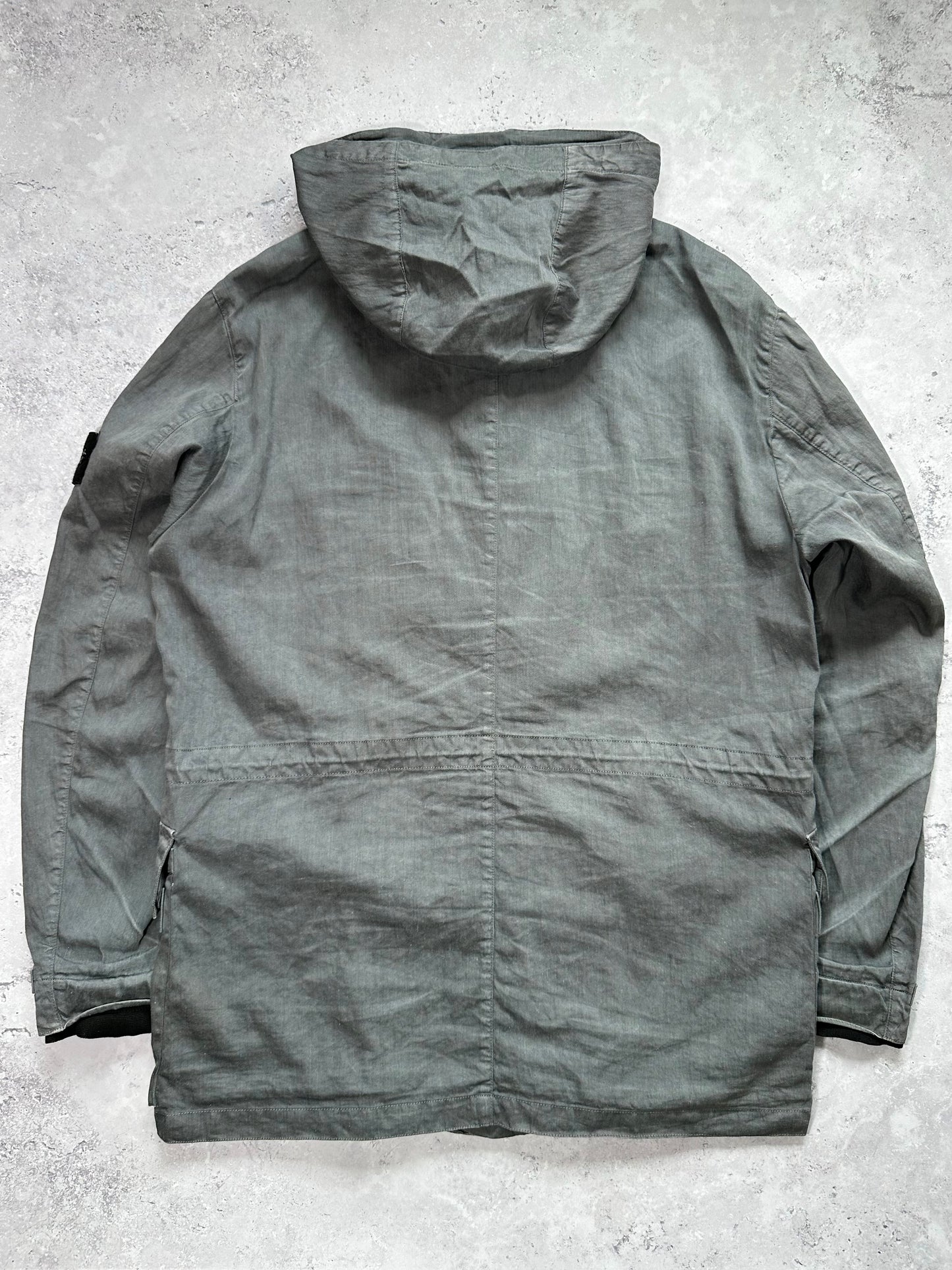 Stone Island 2011 Garment Dyed Lino Mix Parka Jacket (XXL)