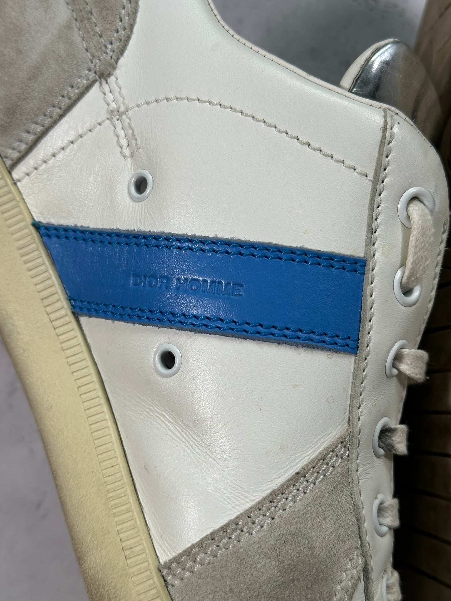 Dior Homme AW04 Blue Stripe GAT Sneakers by Hedi Slimane EU40 fits 41-41.5