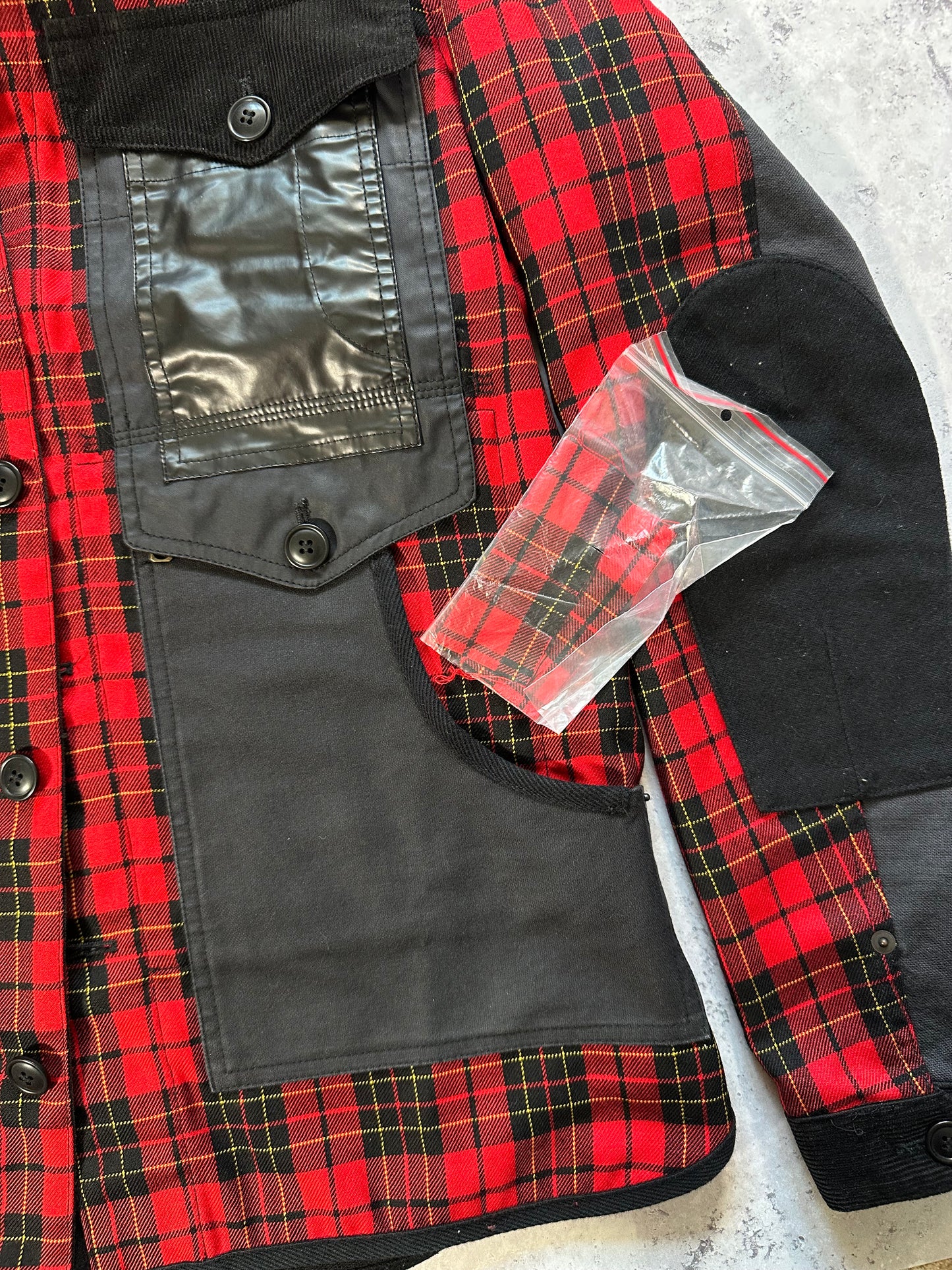 Junya Watanabe MAN Comme des Garçons x Hervier AD2014 Plaid Utility Jacket (M)