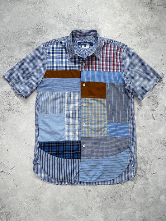 Junya Watanabe MAN Comme des Garcons SS2017 Plaid Patchwork Shirt (S)