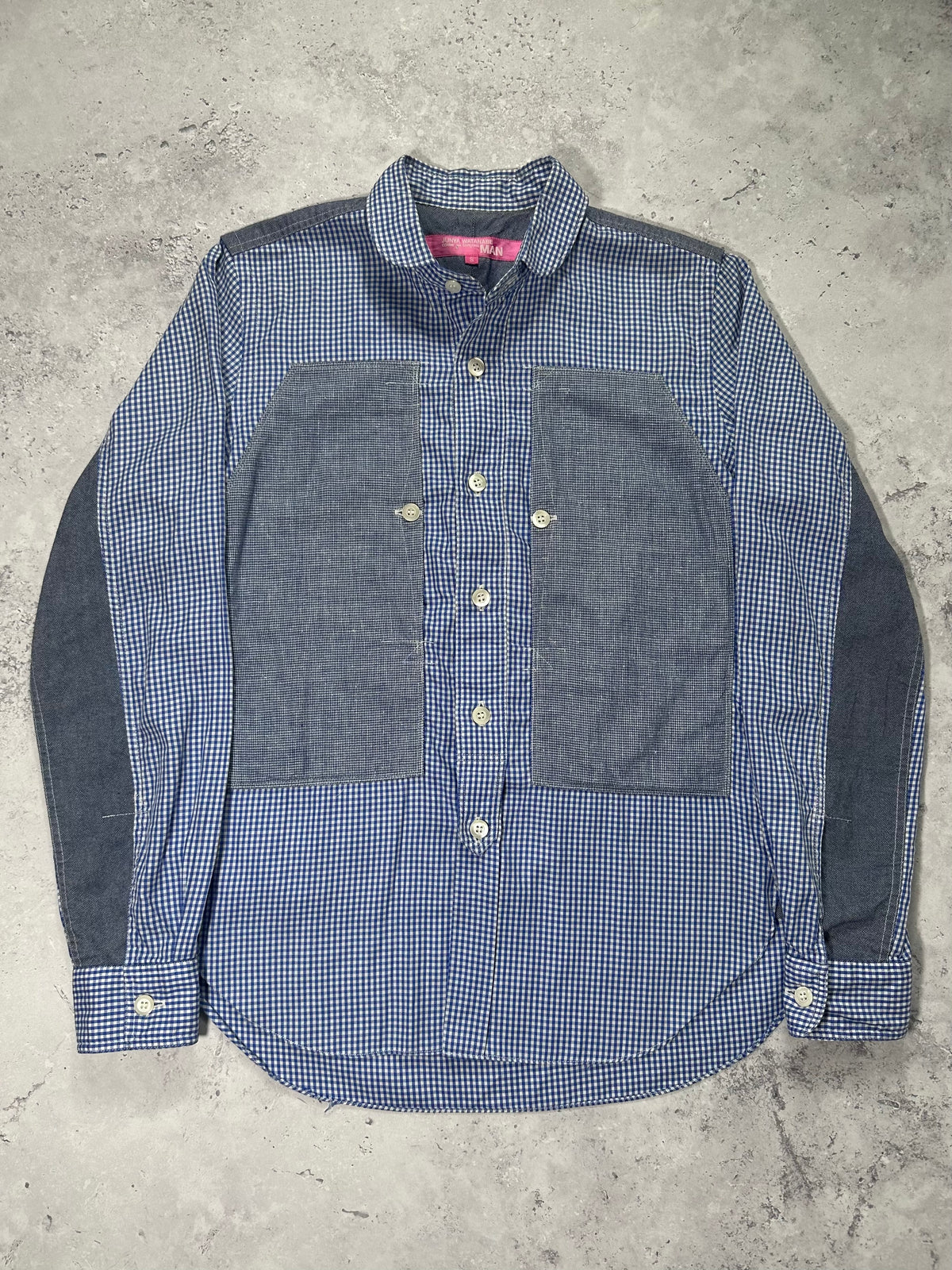 Junya Watanabe MAN Comme des Garçons AD2011 Contrast Pocket Gingham Shirt (S)