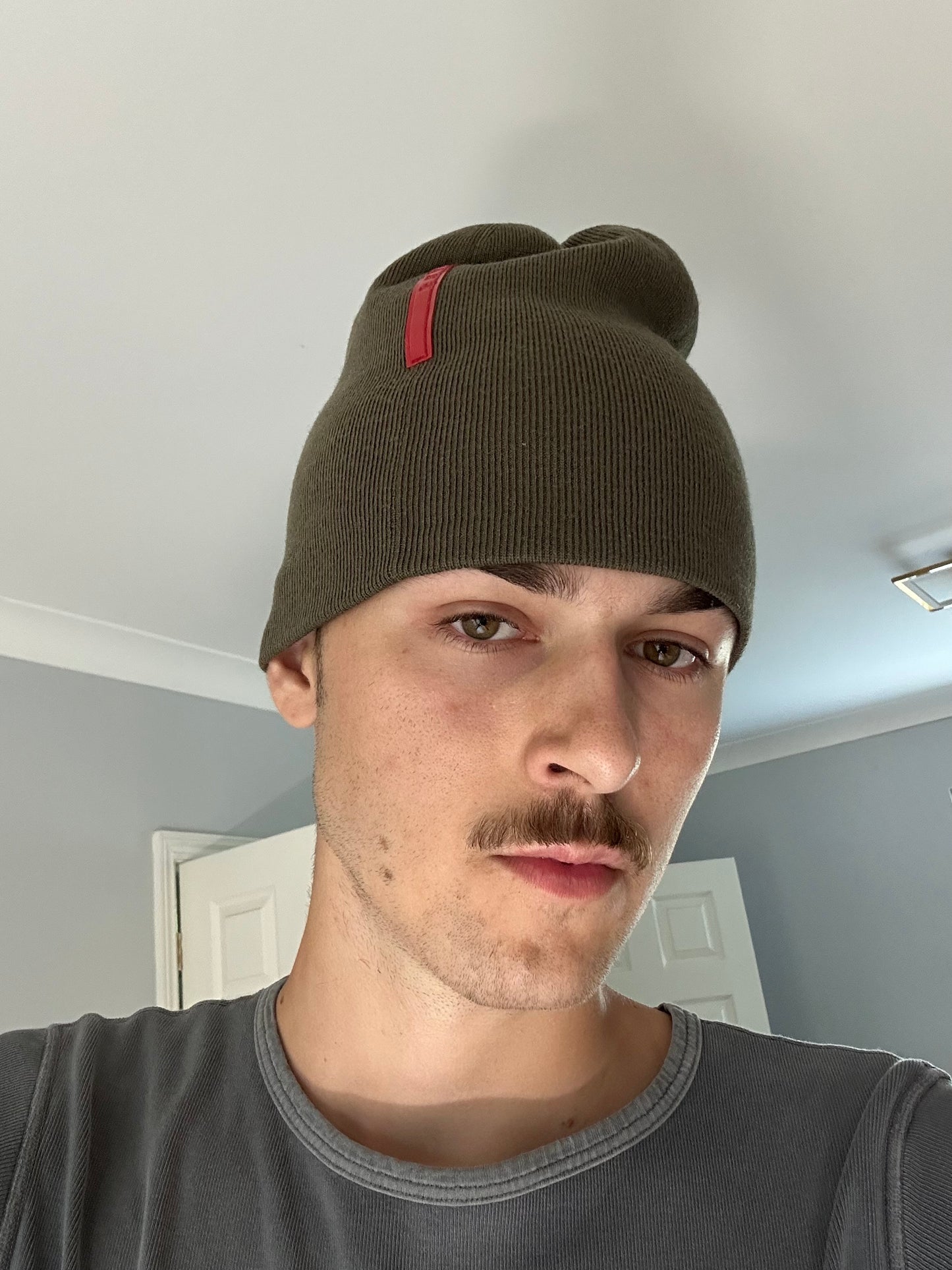 Prada Sport Linea Rossa 2000s Soft Wool Beanie Hat