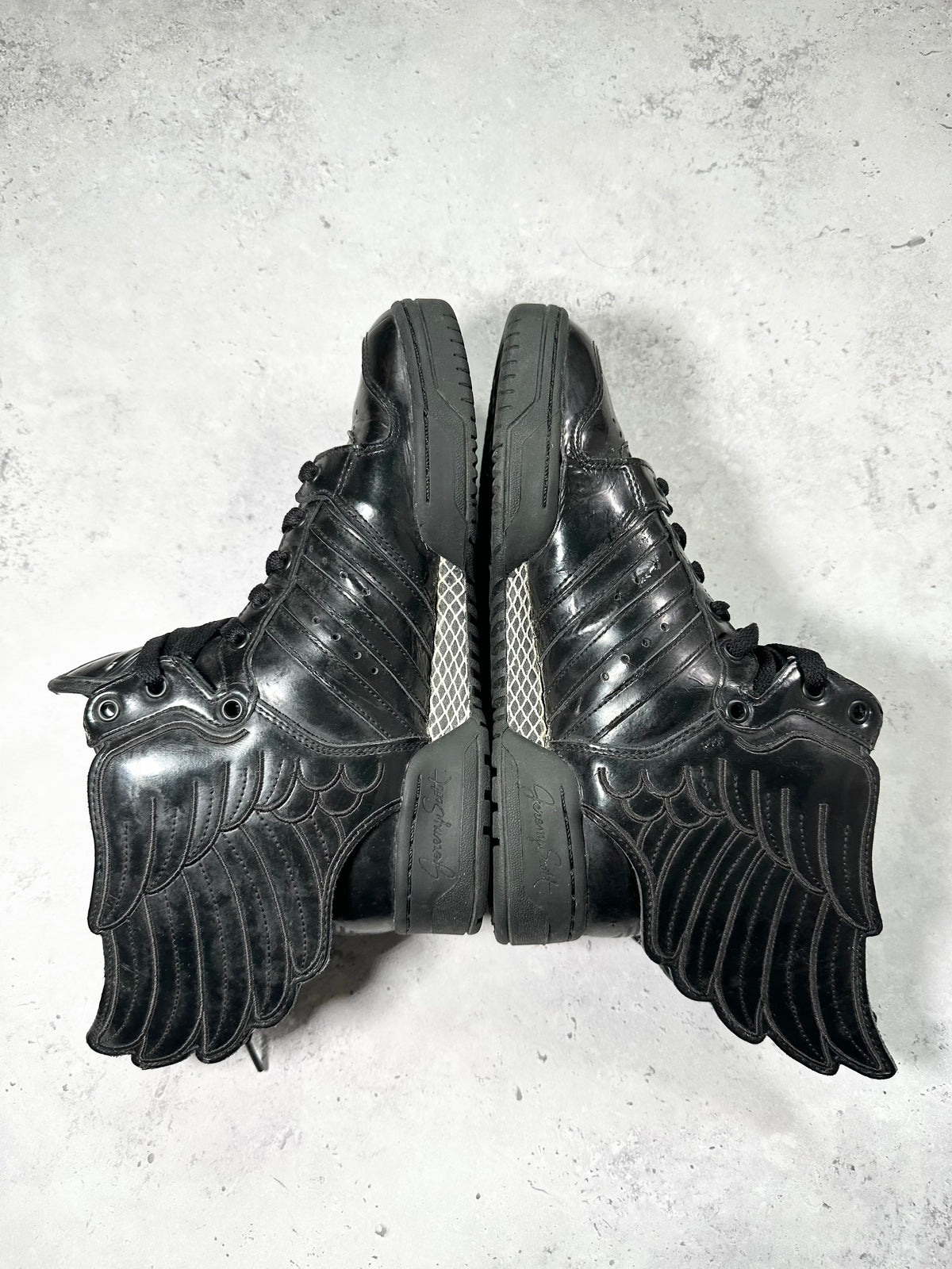 Adidas x Jeremy Scott 2012 JS Wings 2.0 Patent Black Sneakers